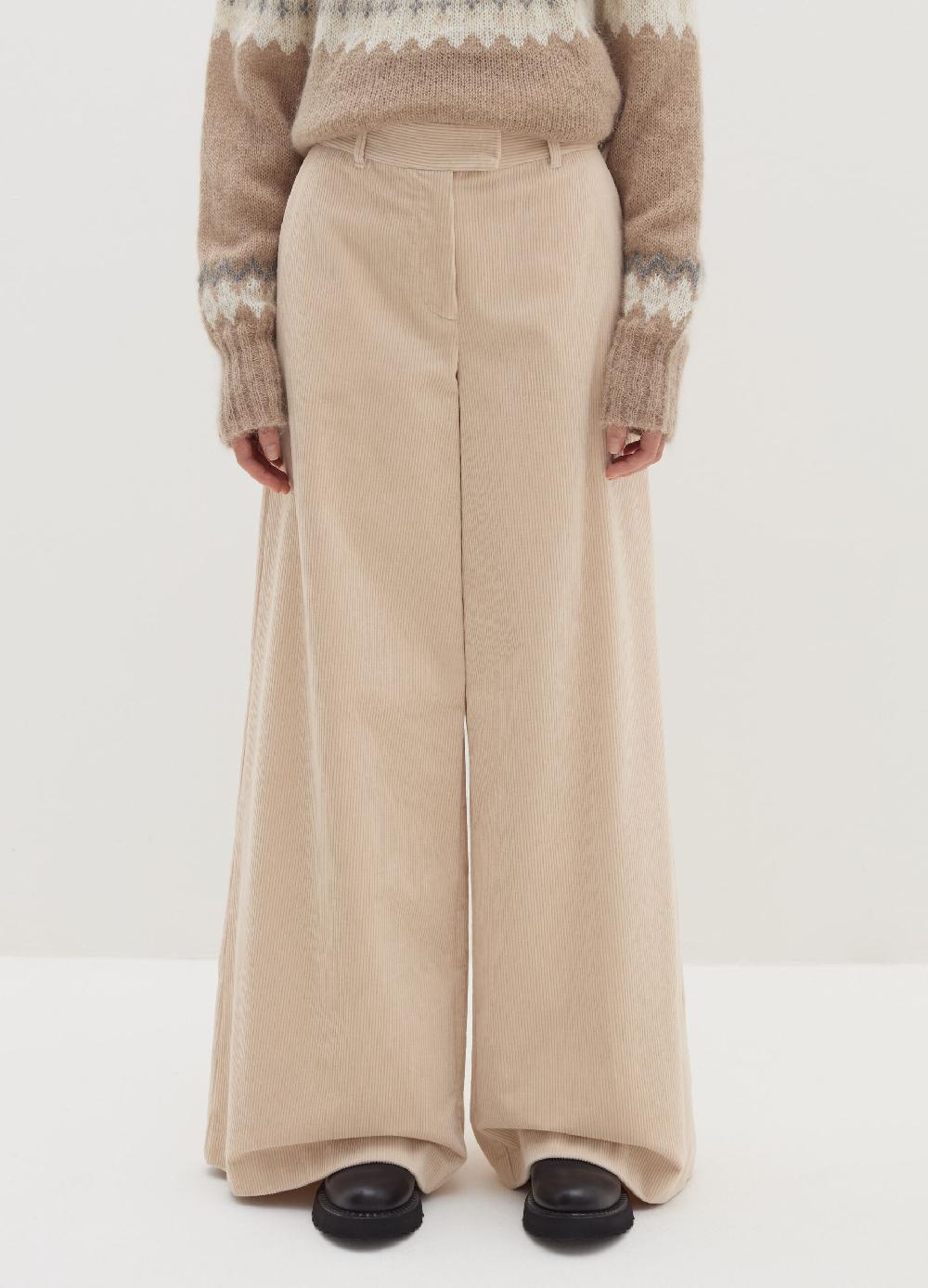 Stefanel Pantalone A Gamba Larga In Corduroy