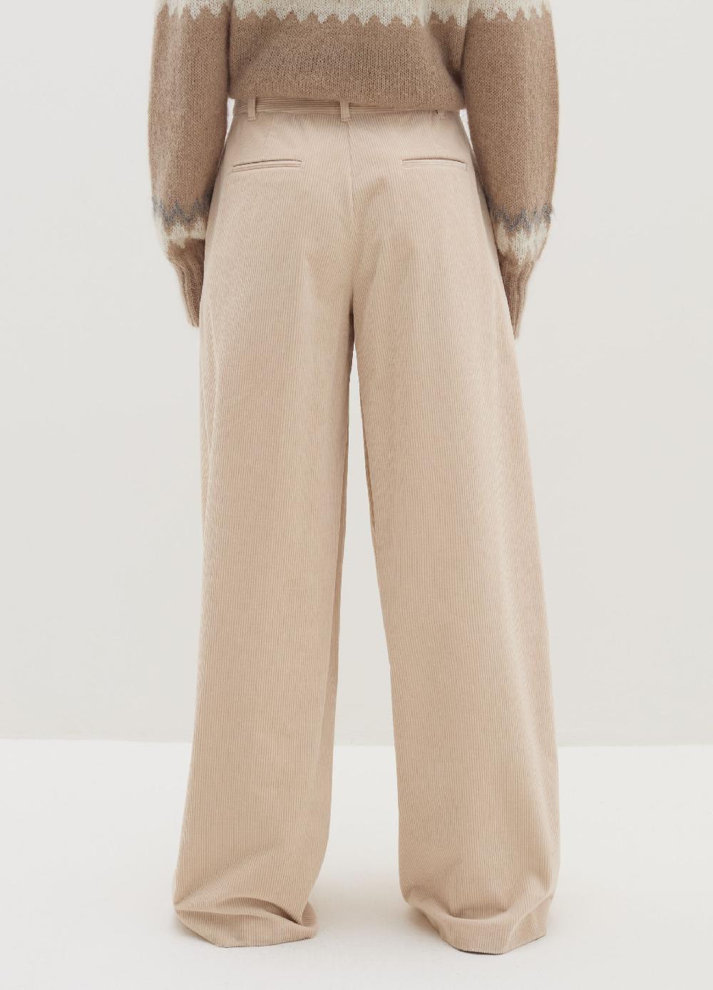 Stefanel Pantalone A Gamba Larga In Corduroy