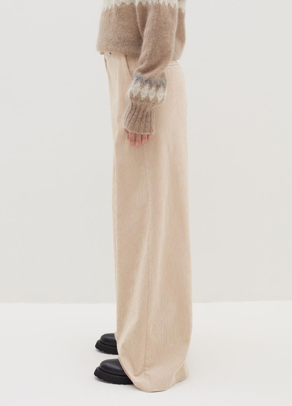 Stefanel Pantalone A Gamba Larga In Corduroy