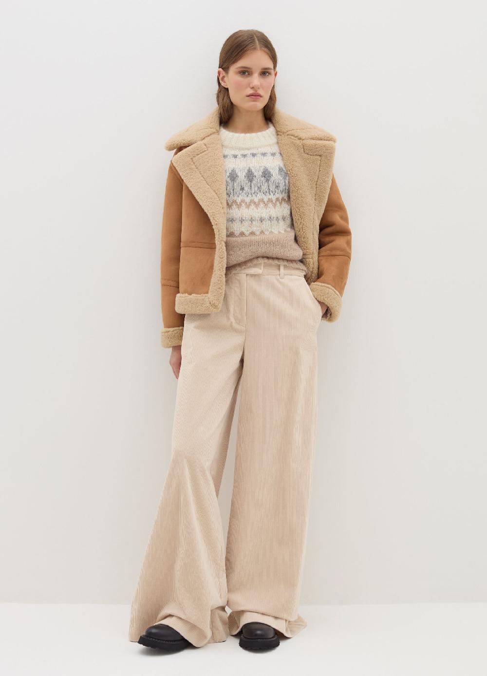 Stefanel Pantalone a gamba larga in corduroy