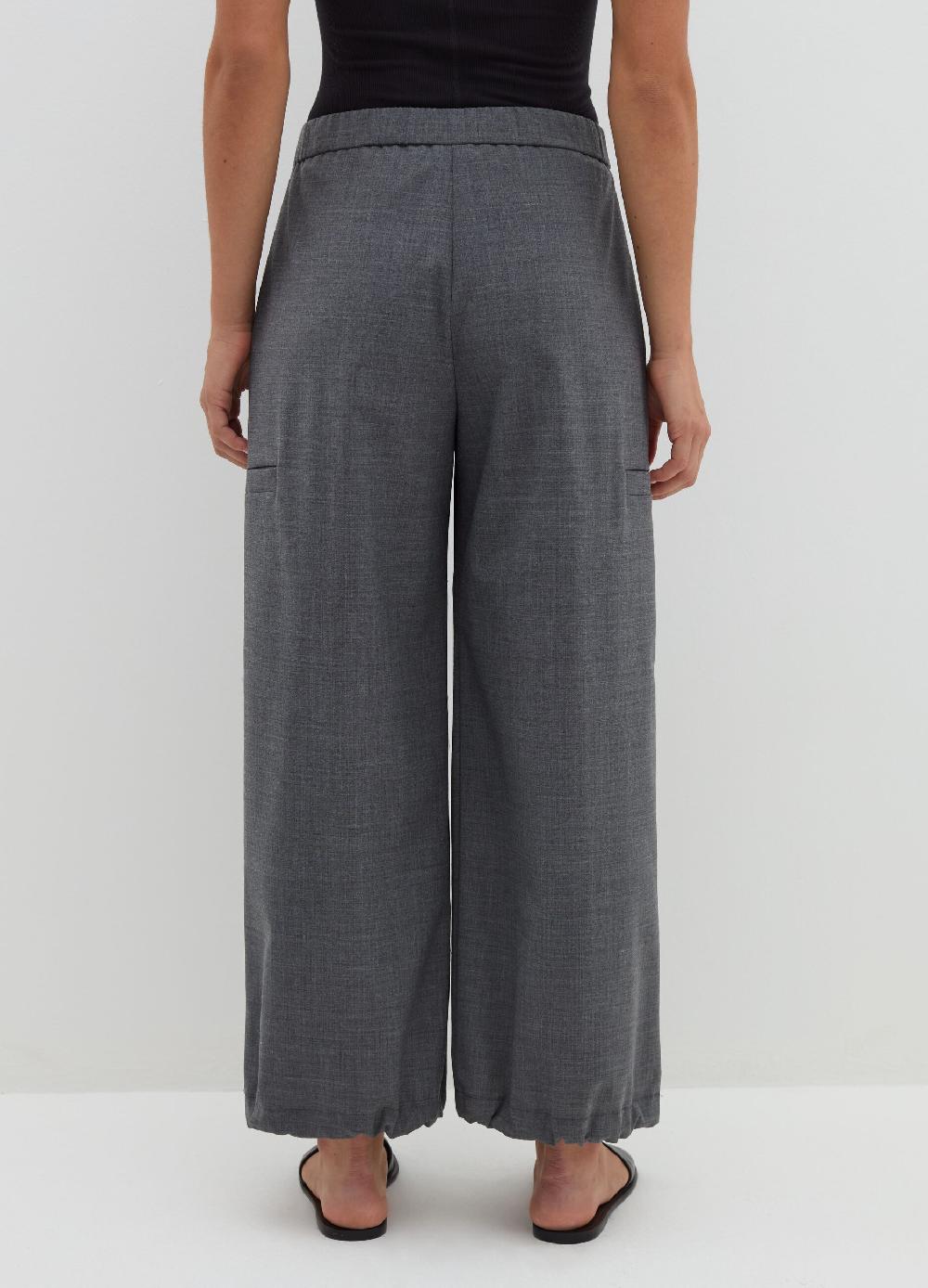 Stefanel Pantalone A Gamba Larga In Fresco Lana