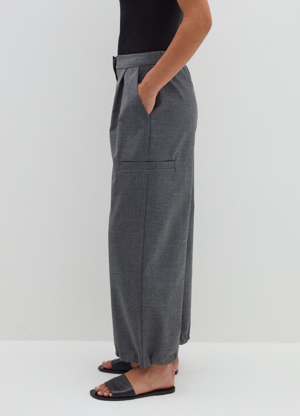 Stefanel Pantalone A Gamba Larga In Fresco Lana