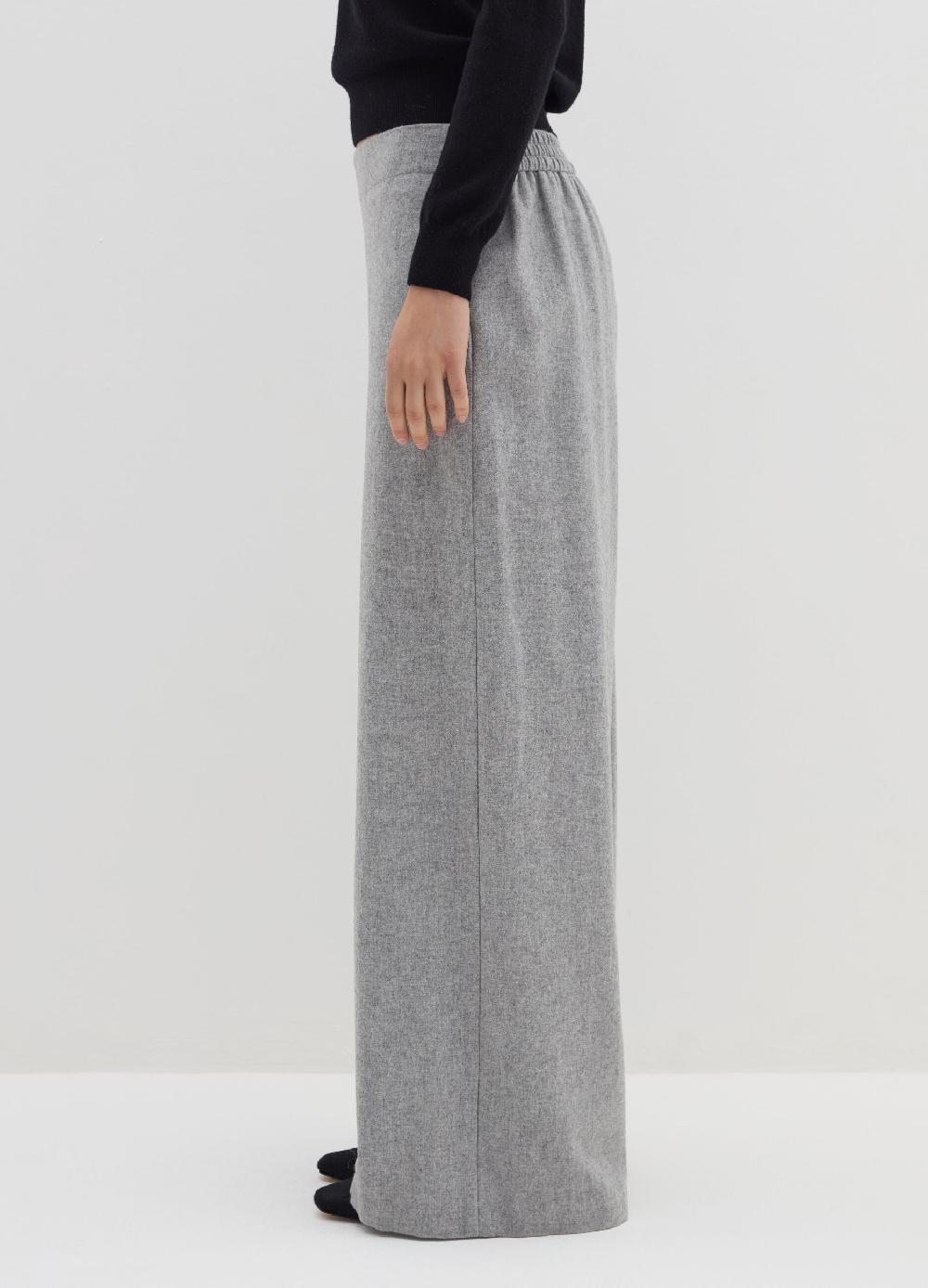 Stefanel Pantalone A Gamba Larga In Misto Lana