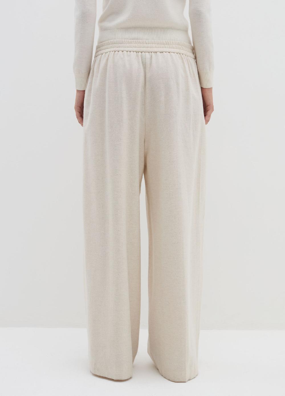 Stefanel Pantalone A Gamba Larga In Misto Lana