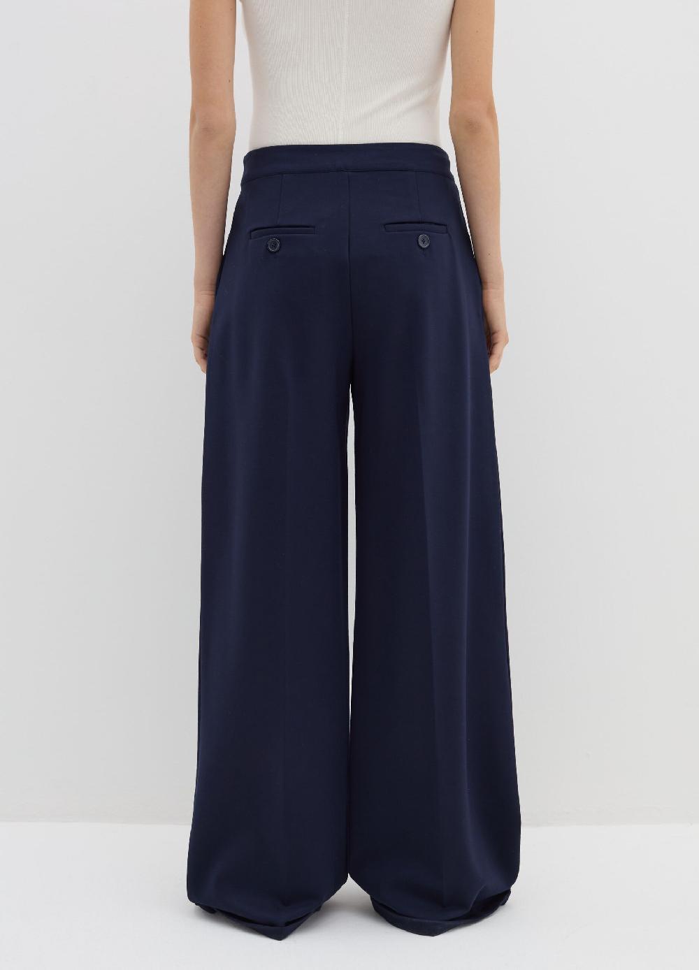 Stefanel Pantalone A Gamba Larga In Punto Roma