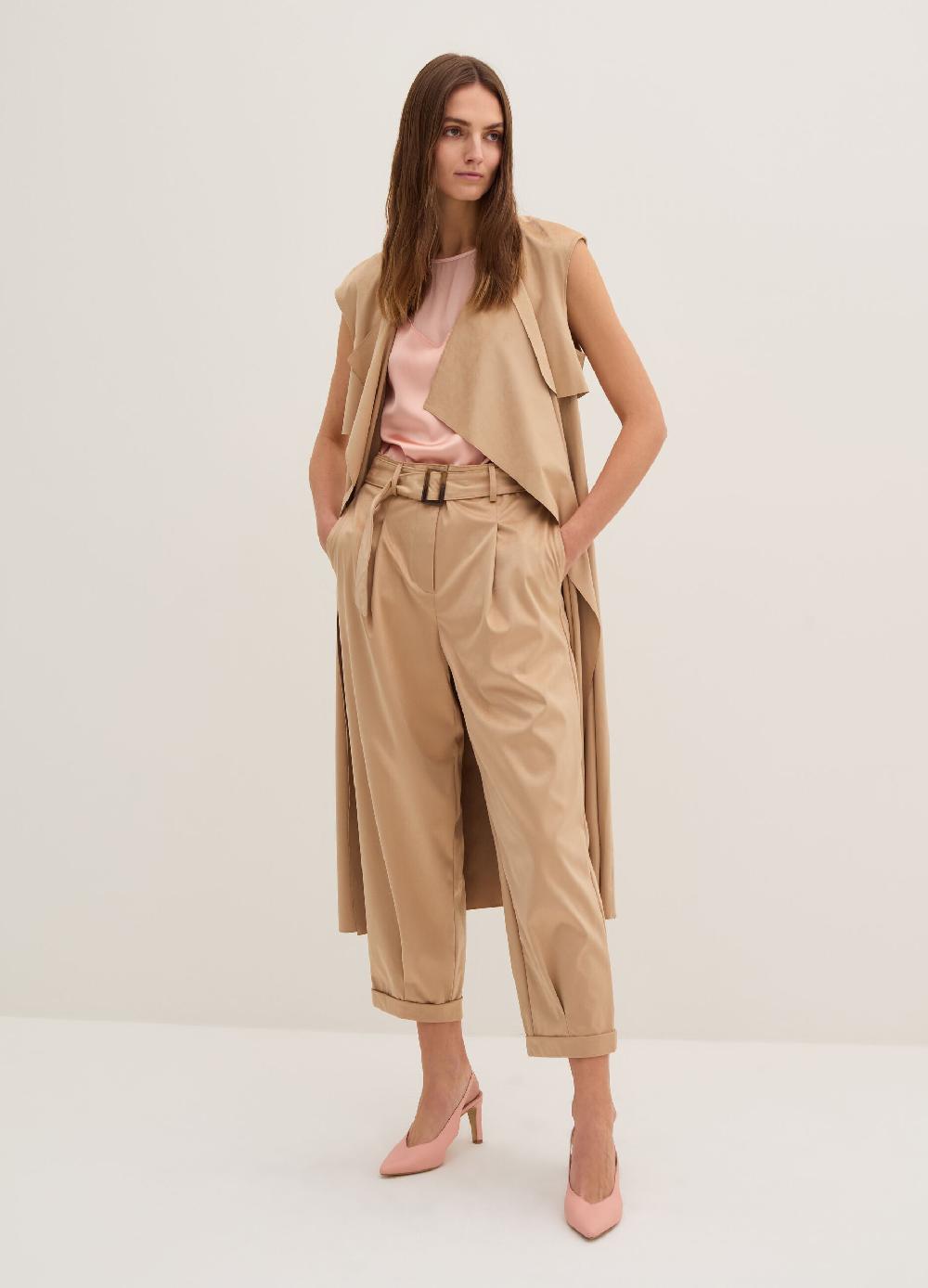 Stefanel Pantalone a sigaretta ankle fit in suede