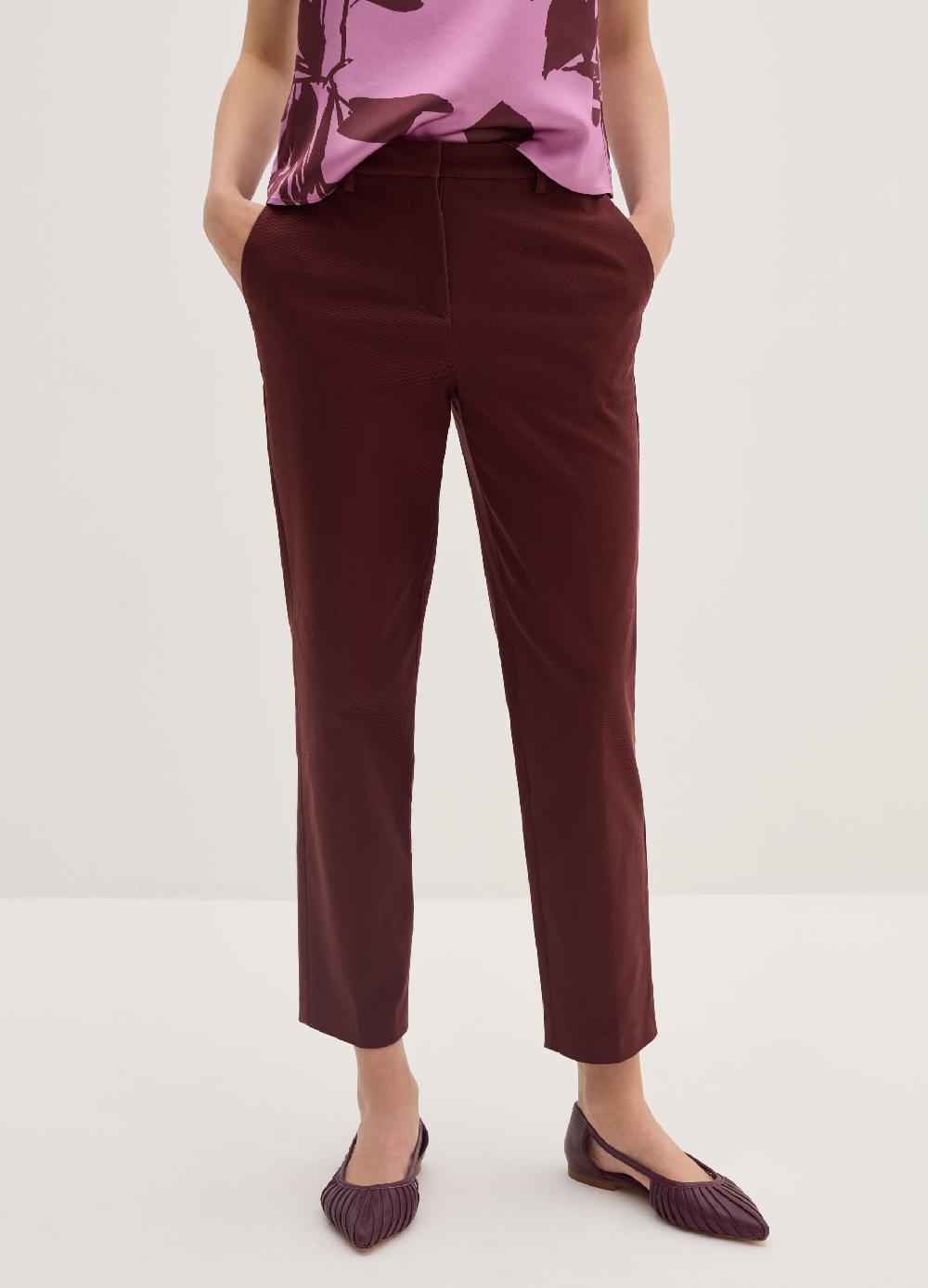 Stefanel Pantalone A Sigaretta Cropped In Twill