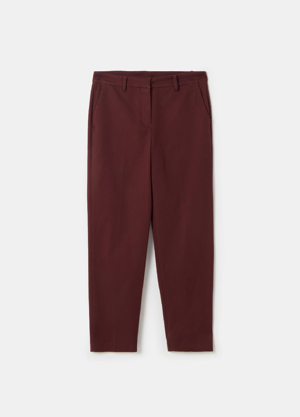 Stefanel Pantalone A Sigaretta Cropped In Twill