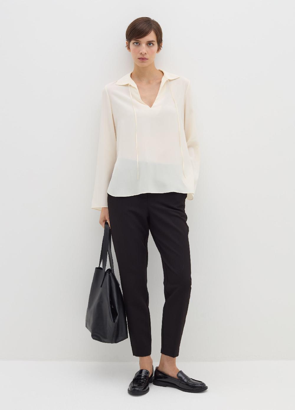 Stefanel Pantalone a sigaretta in crêpe doppia