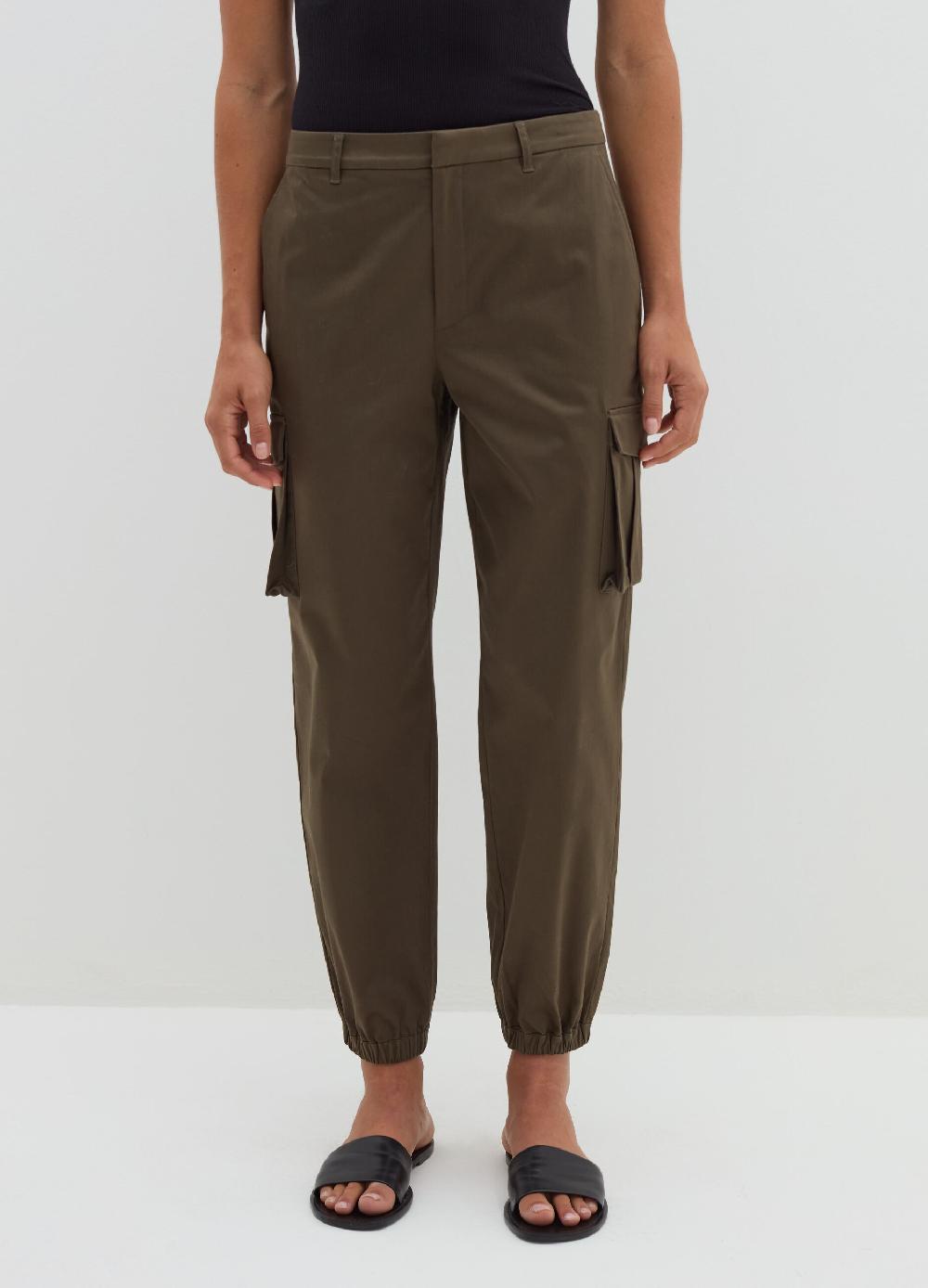 Stefanel Pantalone Cargo In Cotone Satin