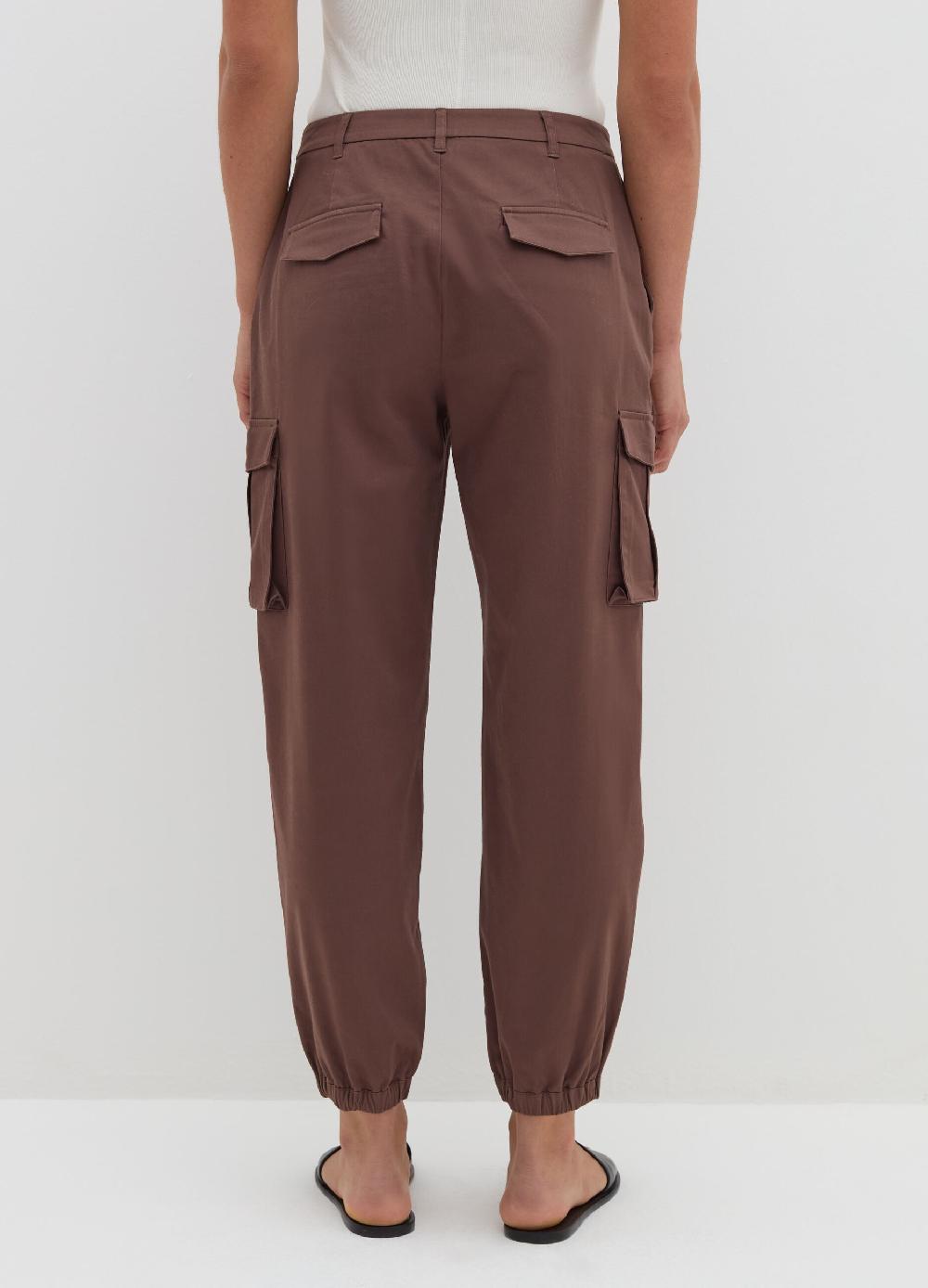 Stefanel Pantalone Cargo In Cotone Satin