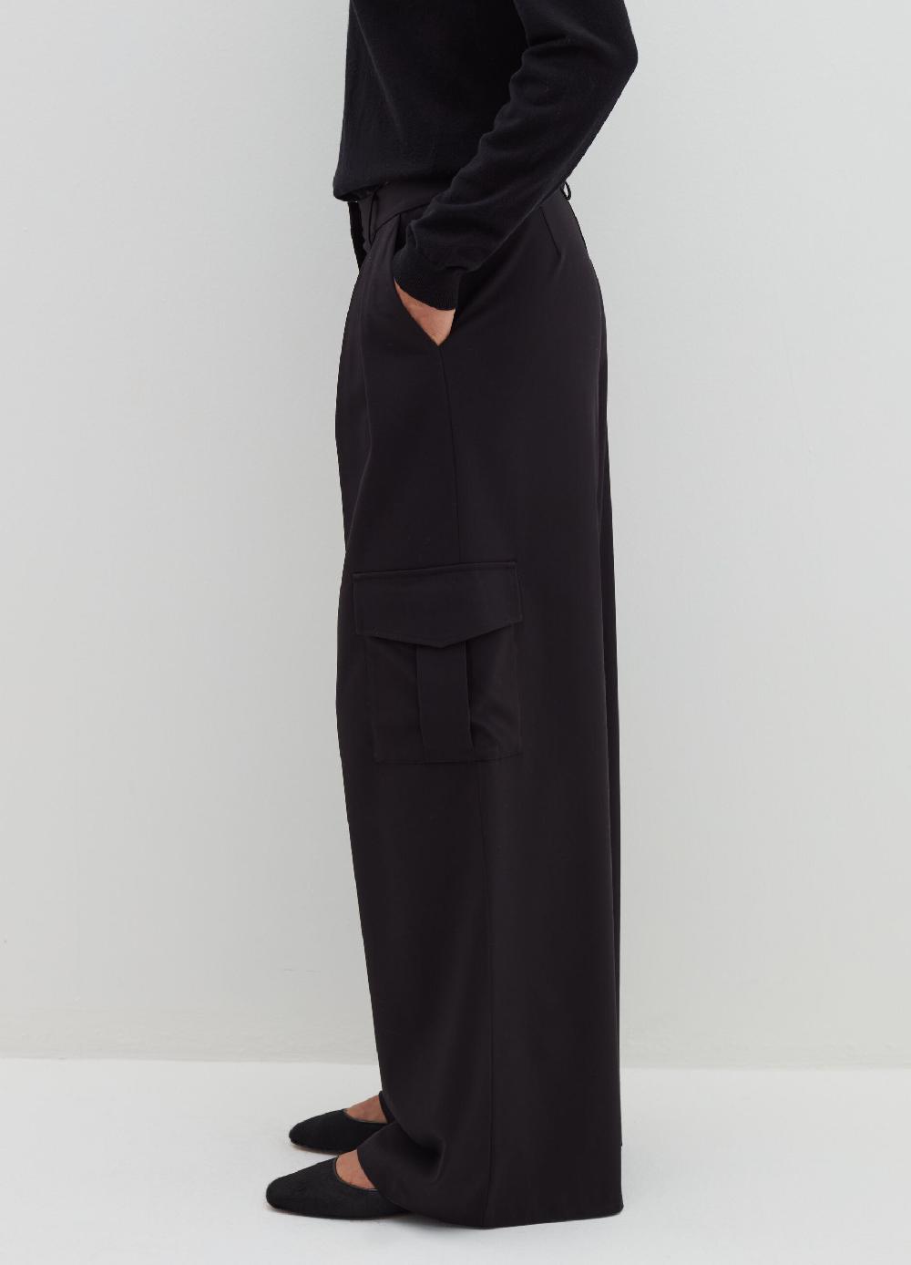 Stefanel Pantalone Cargo In Poly Viscosa Stretch