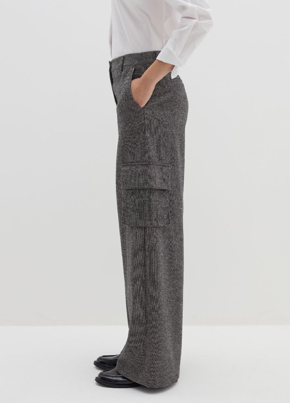 Stefanel Pantalone Cargo In Tweed