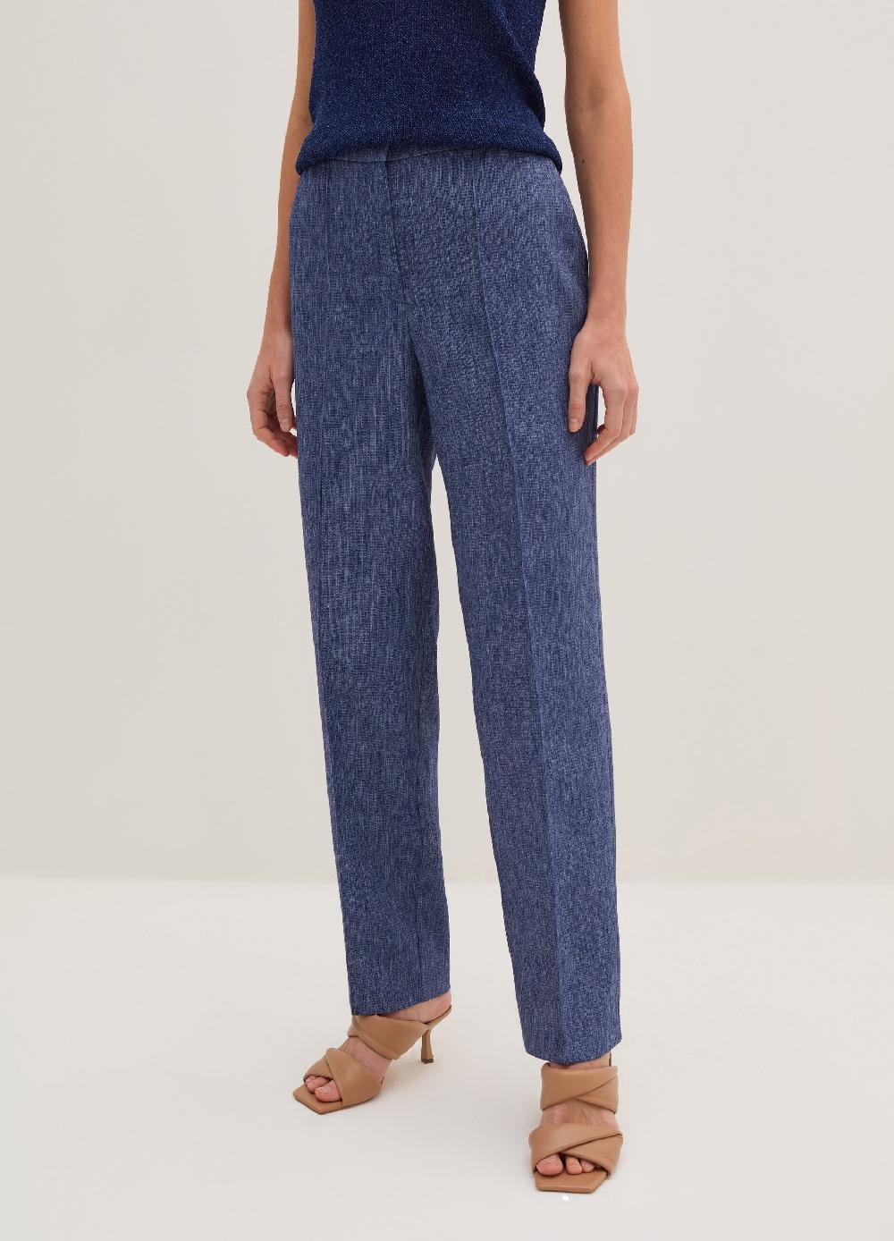 Stefanel Pantalone Carrot Fit Con Trama Natte