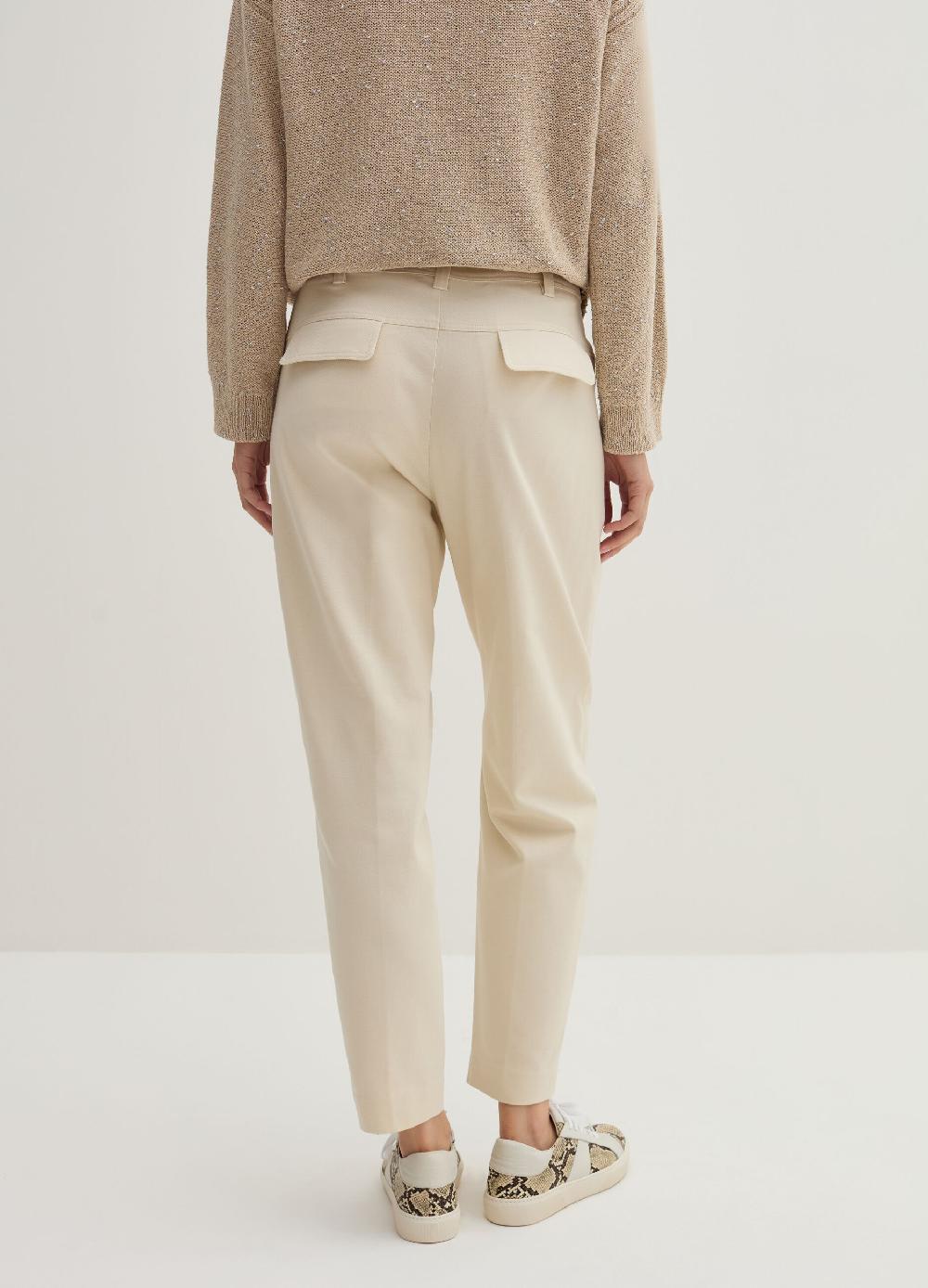Stefanel Pantalone Carrot Fit In Twill