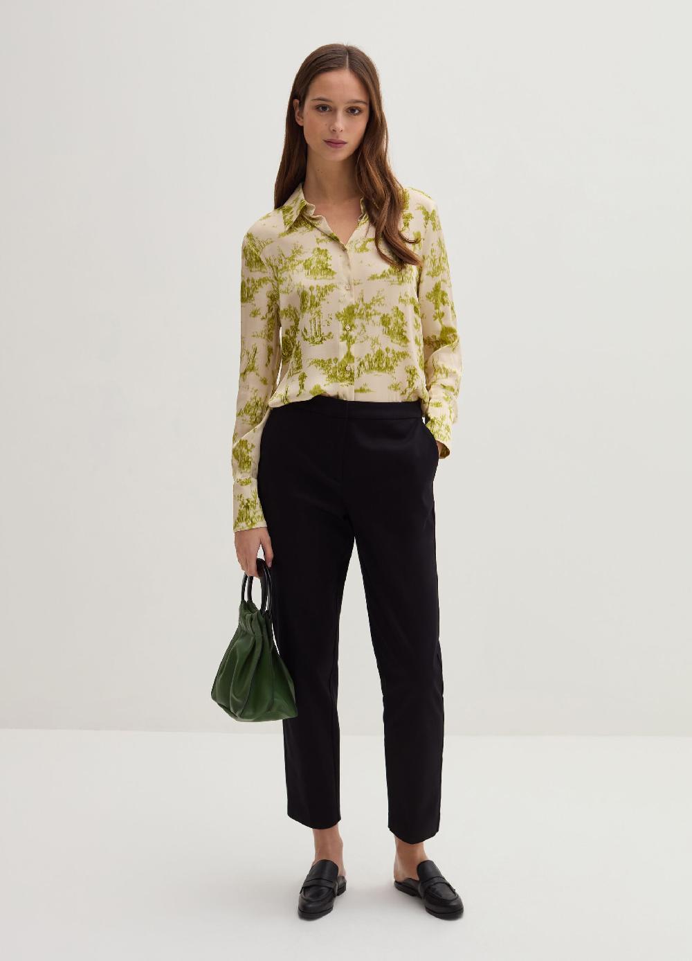Stefanel Pantalone chino cropped in twill