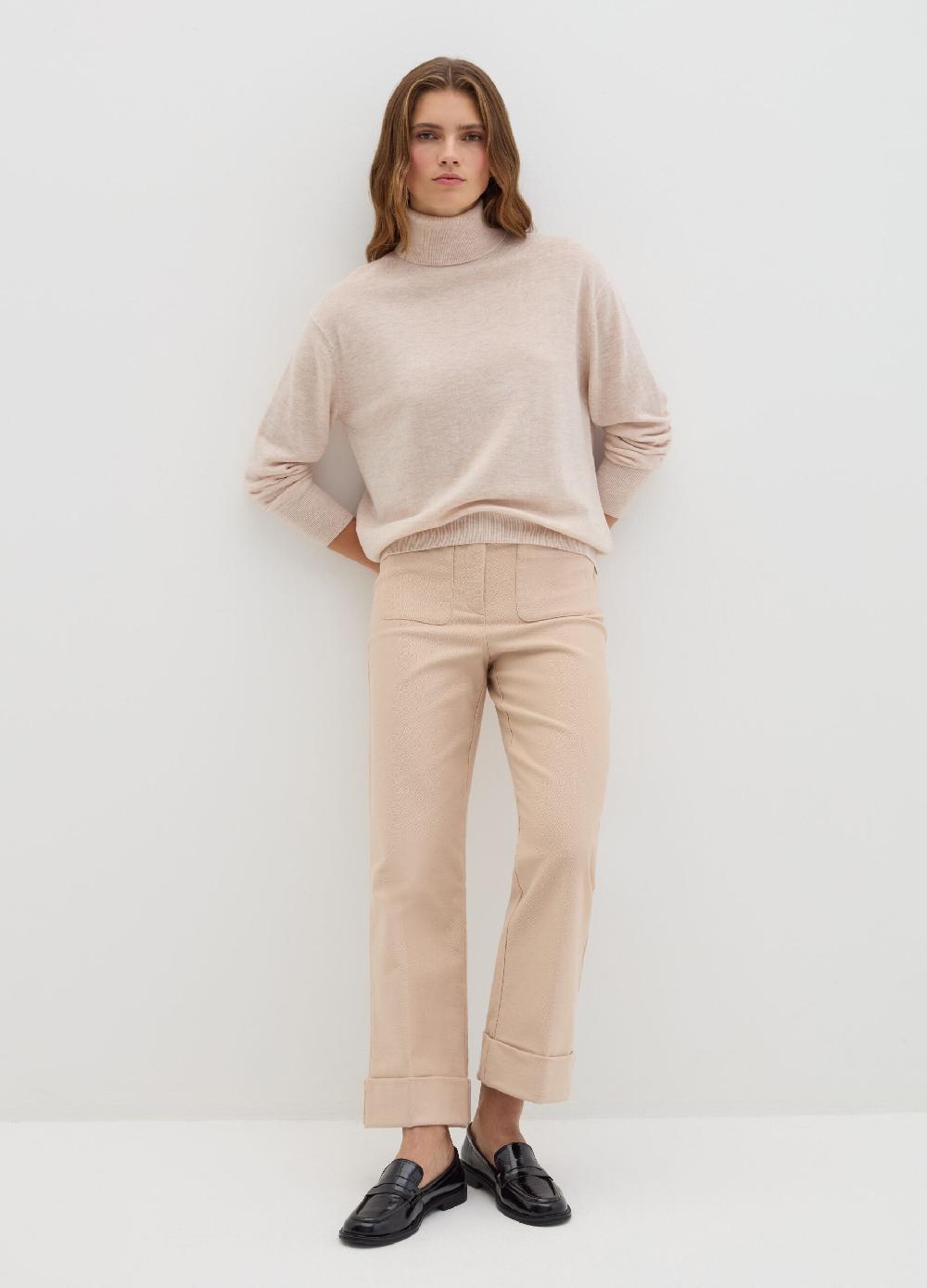 Stefanel Pantalone crop in twill stretch