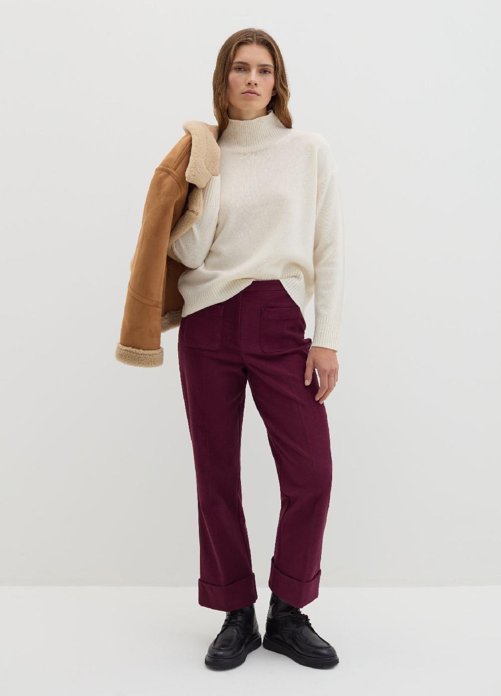 Stefanel Pantalone crop in twill stretch