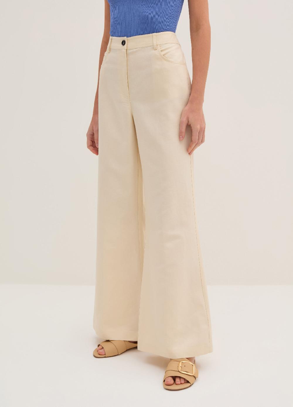 Stefanel Pantalone Flare Fit A Vita Alta