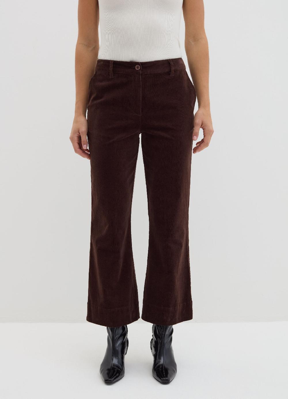 Stefanel Pantalone Flare Fit In Corduroy