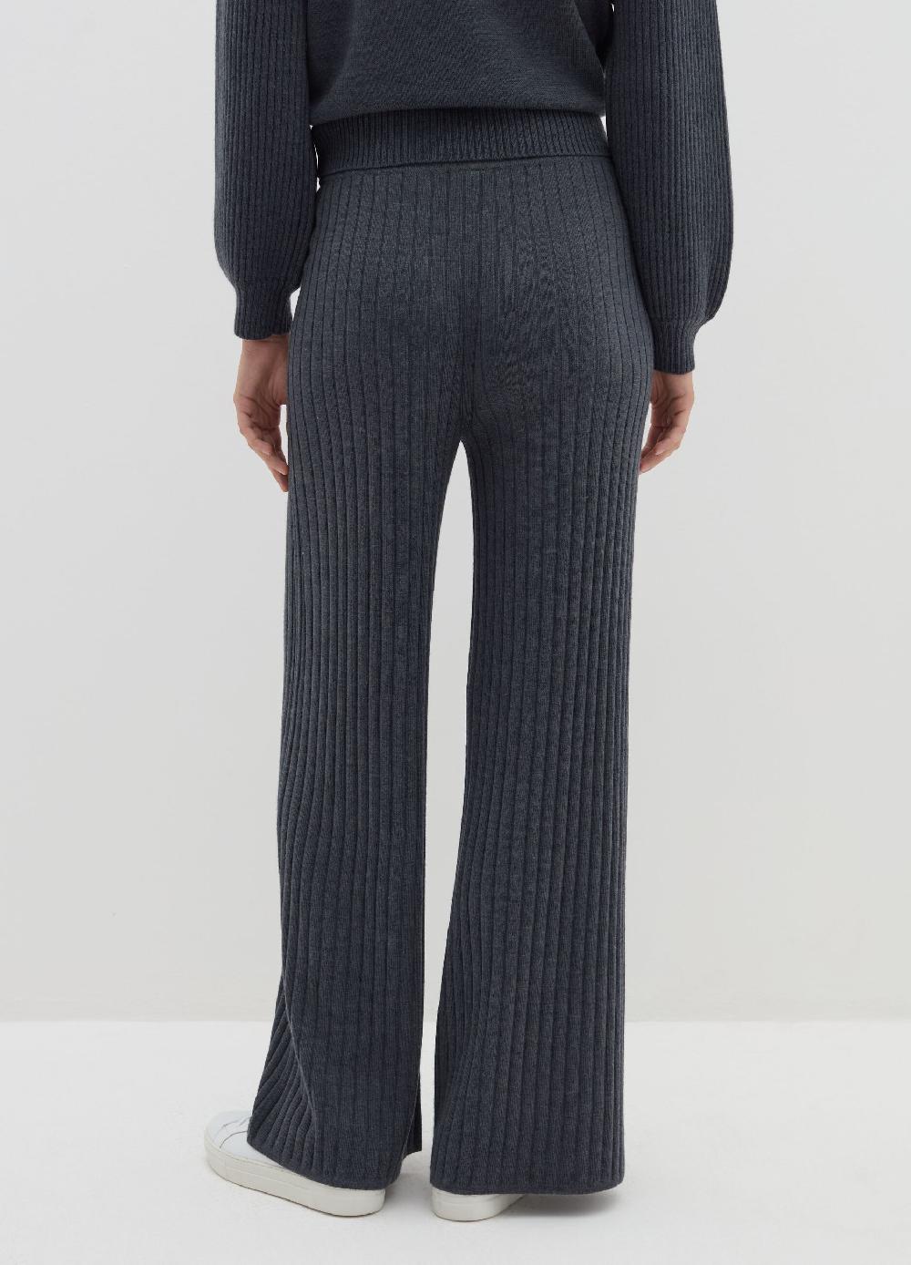 Stefanel Pantalone Flare Fit In Maglia A Coste