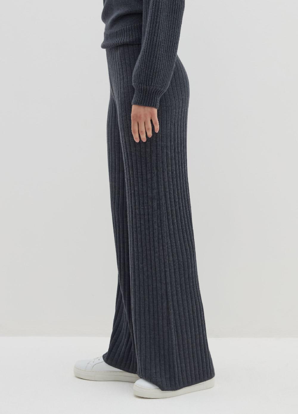 Stefanel Pantalone Flare Fit In Maglia A Coste