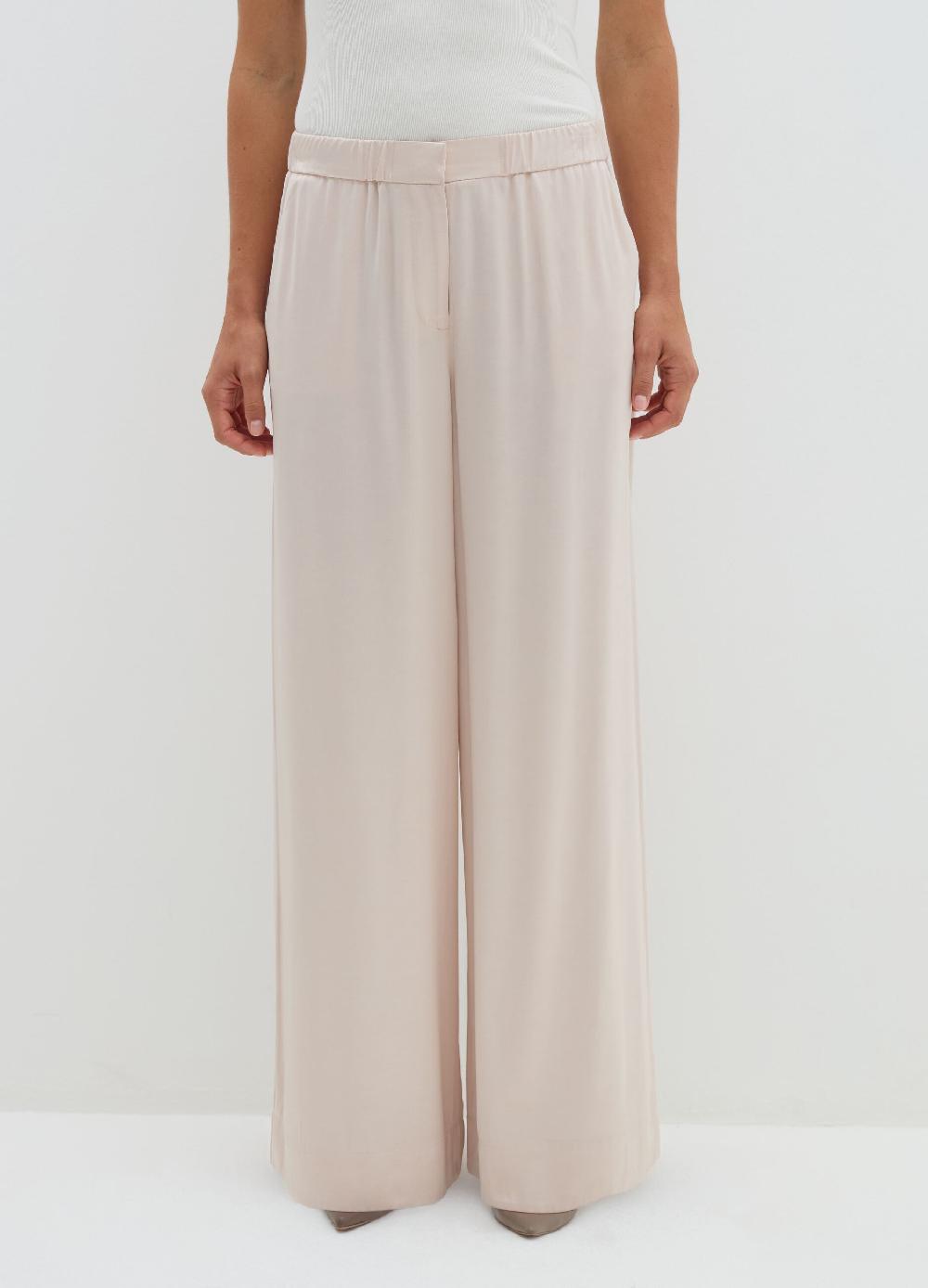 Stefanel Pantalone Fluido Pigiama In Viscosa Satin