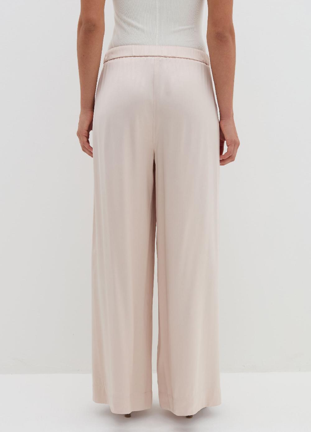Stefanel Pantalone Fluido Pigiama In Viscosa Satin