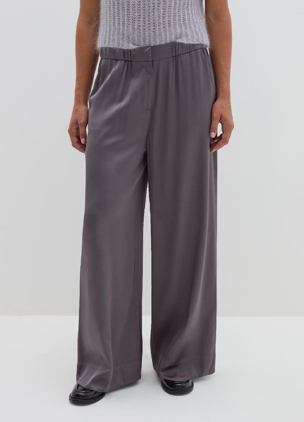 Stefanel Pantalone Fluido Pigiama In Viscosa Satin