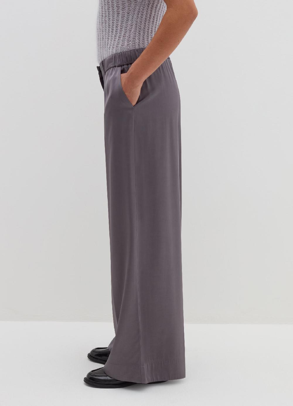 Stefanel Pantalone Fluido Pigiama In Viscosa Satin