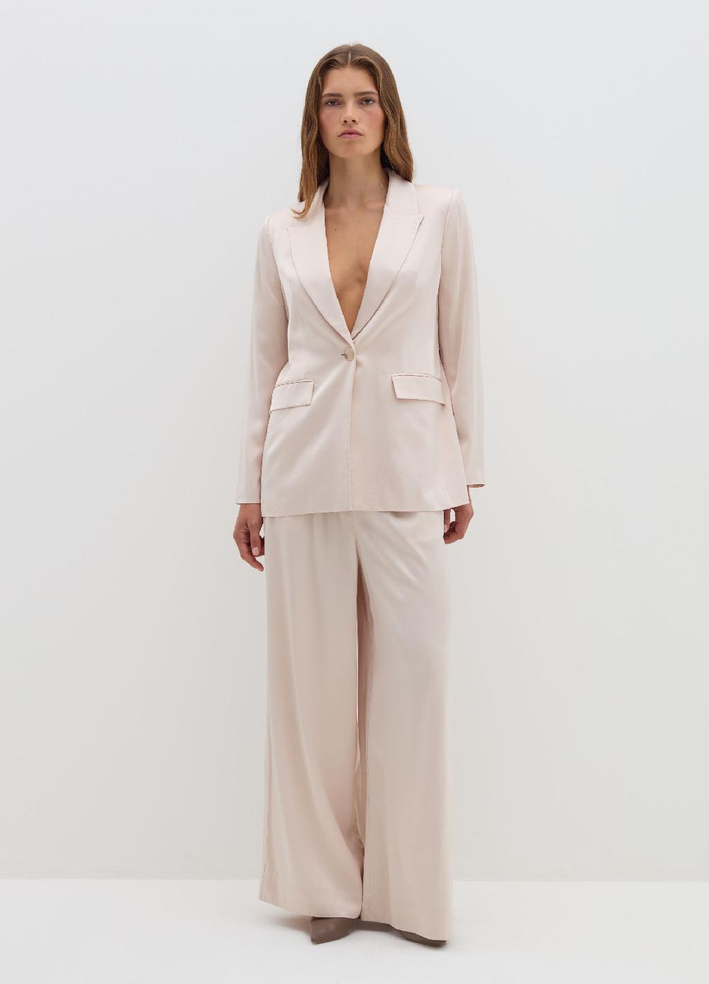 Stefanel Pantalone fluido pigiama in viscosa satin