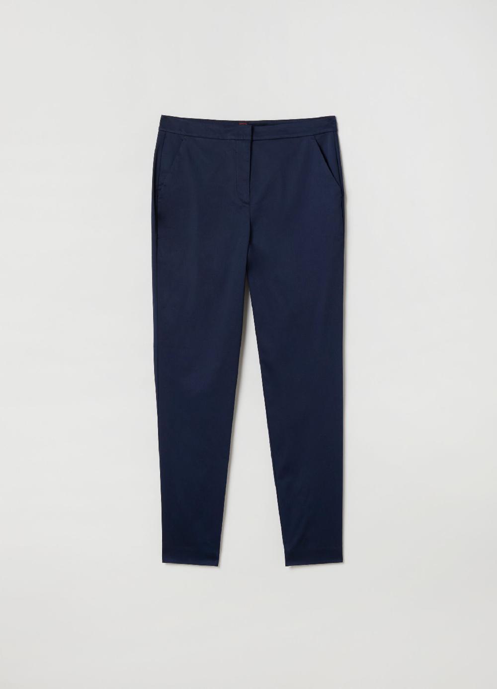 Stefanel Pantalone In Cotone Satin