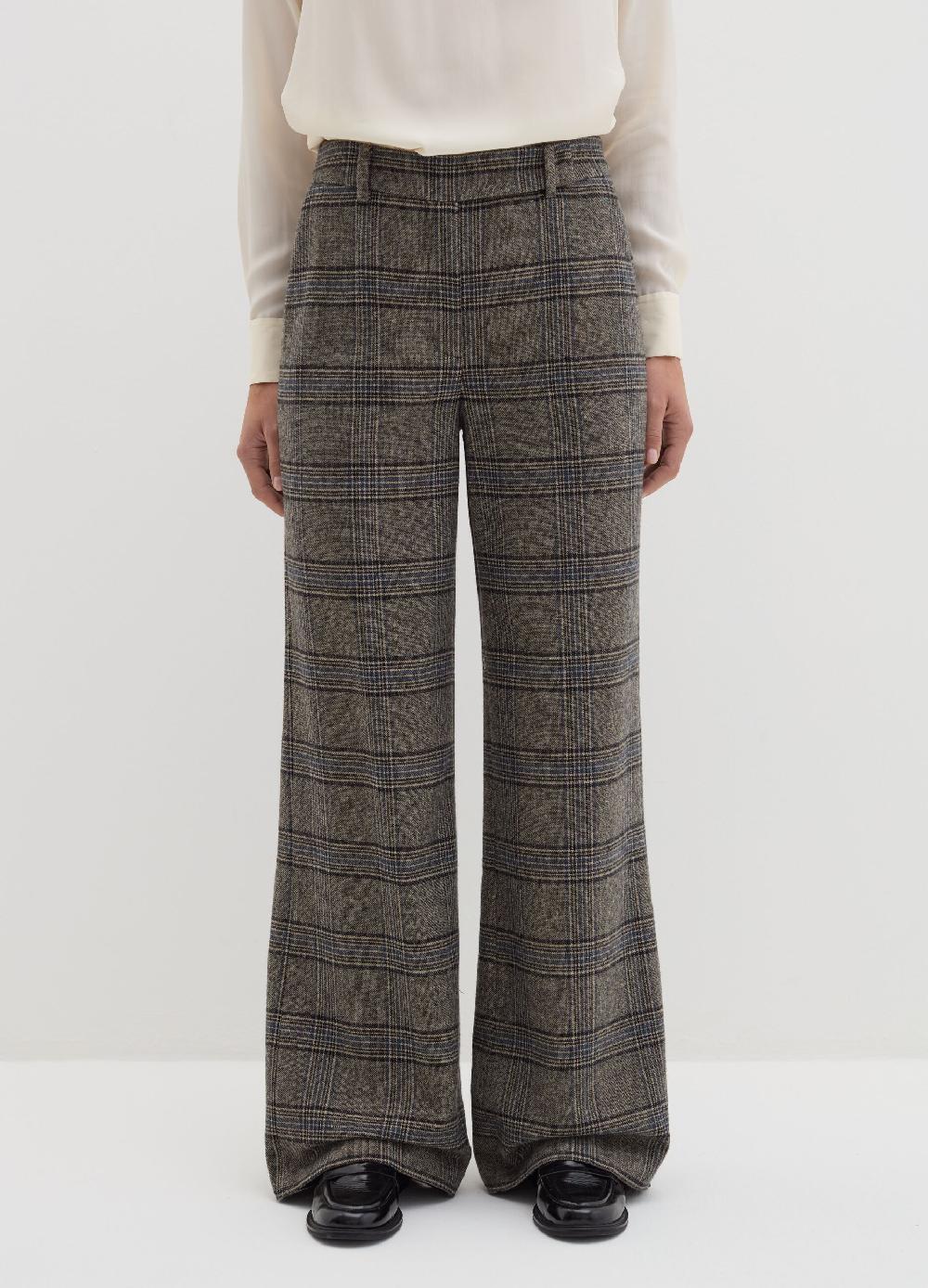 Stefanel Pantalone Palazzo Fantasia Tartan