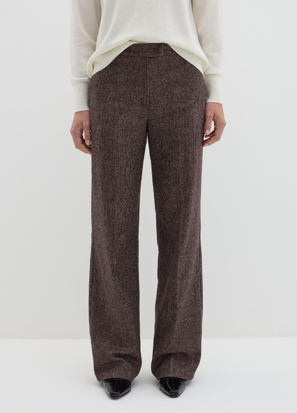 Stefanel Pantalone Palazzo In Tweed