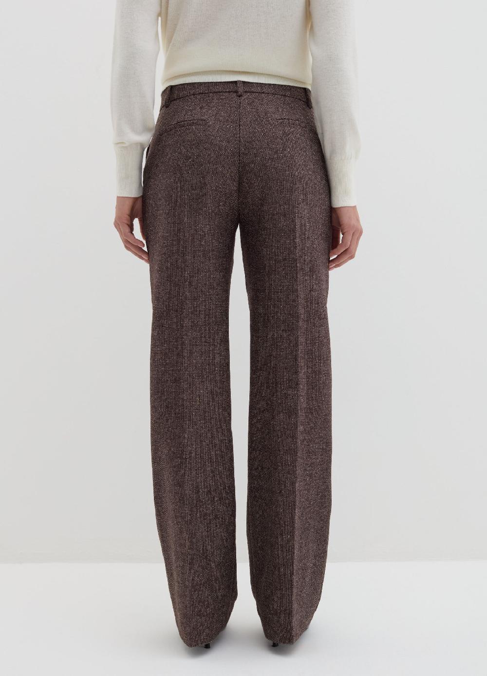 Stefanel Pantalone Palazzo In Tweed