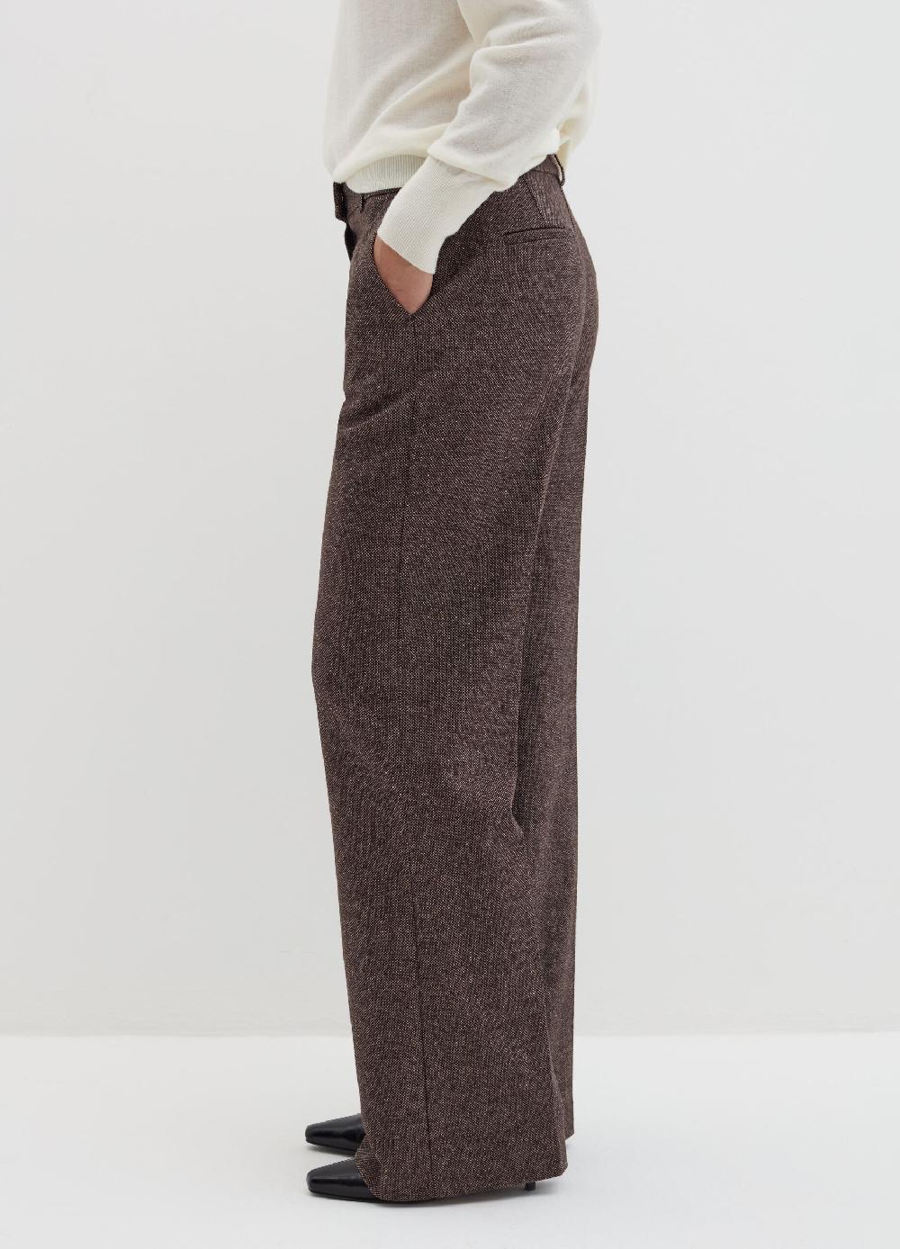 Stefanel Pantalone Palazzo In Tweed