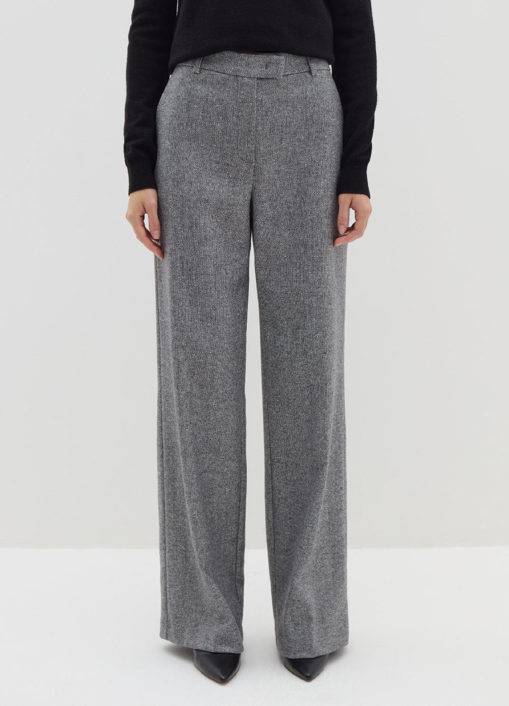 Stefanel Pantalone Palazzo In Tweed