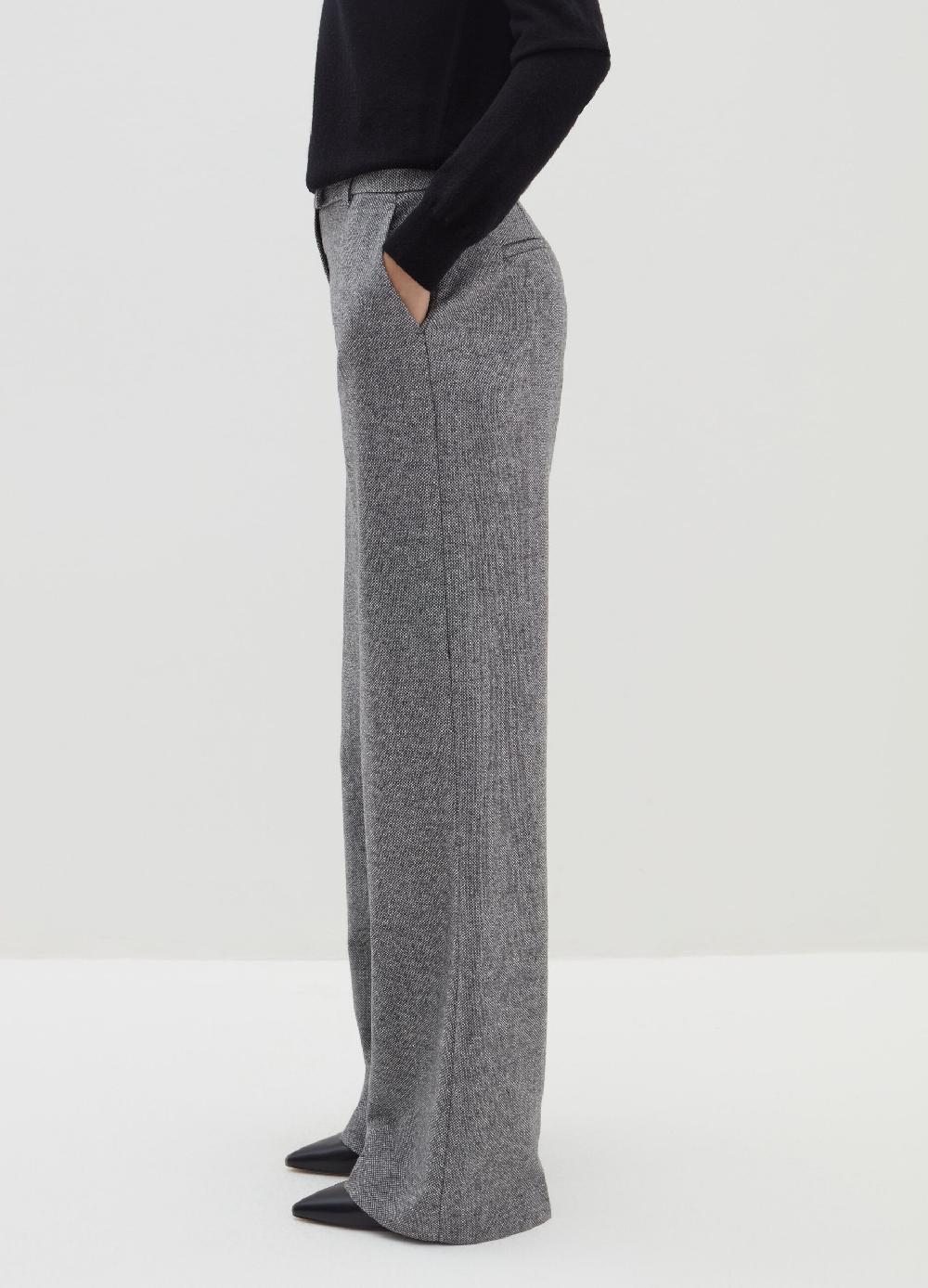 Stefanel Pantalone Palazzo In Tweed