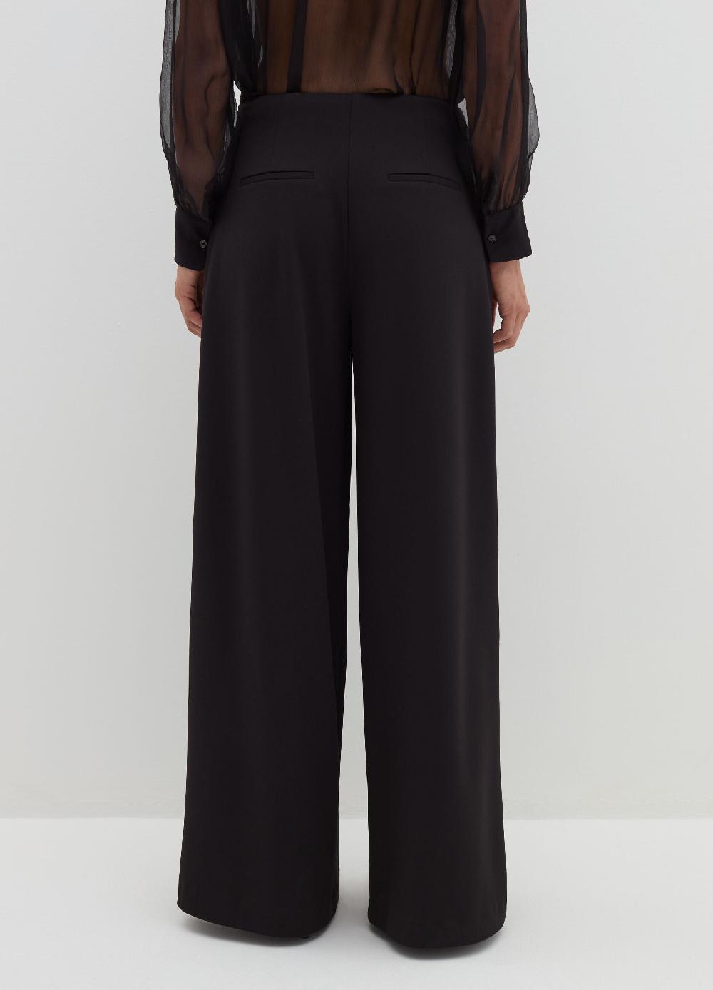 Stefanel Pantalone Palazzo Plisse In Crêpe