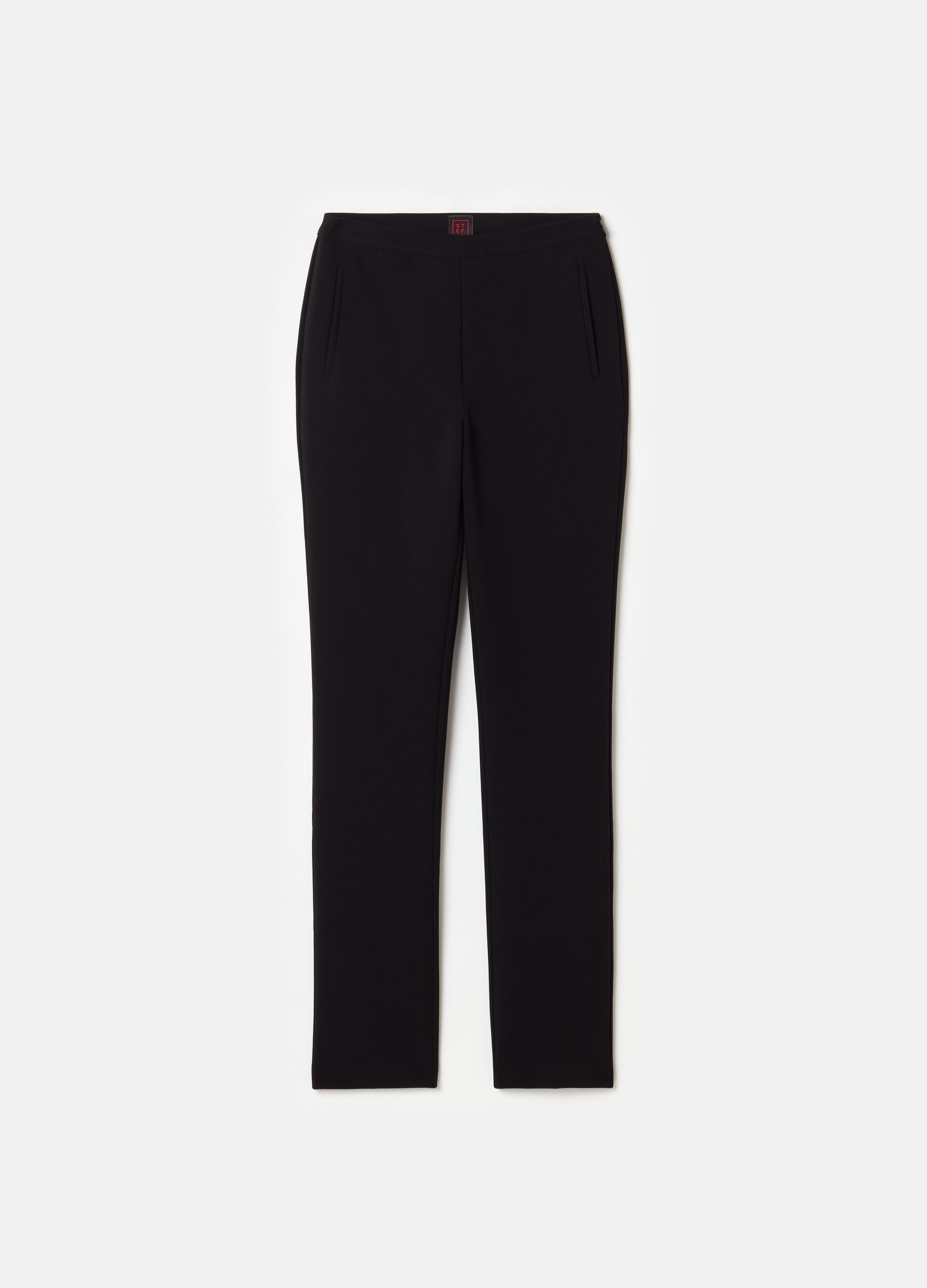 Stefanel Pantalone Skinny Fit In Crêpe Doppia