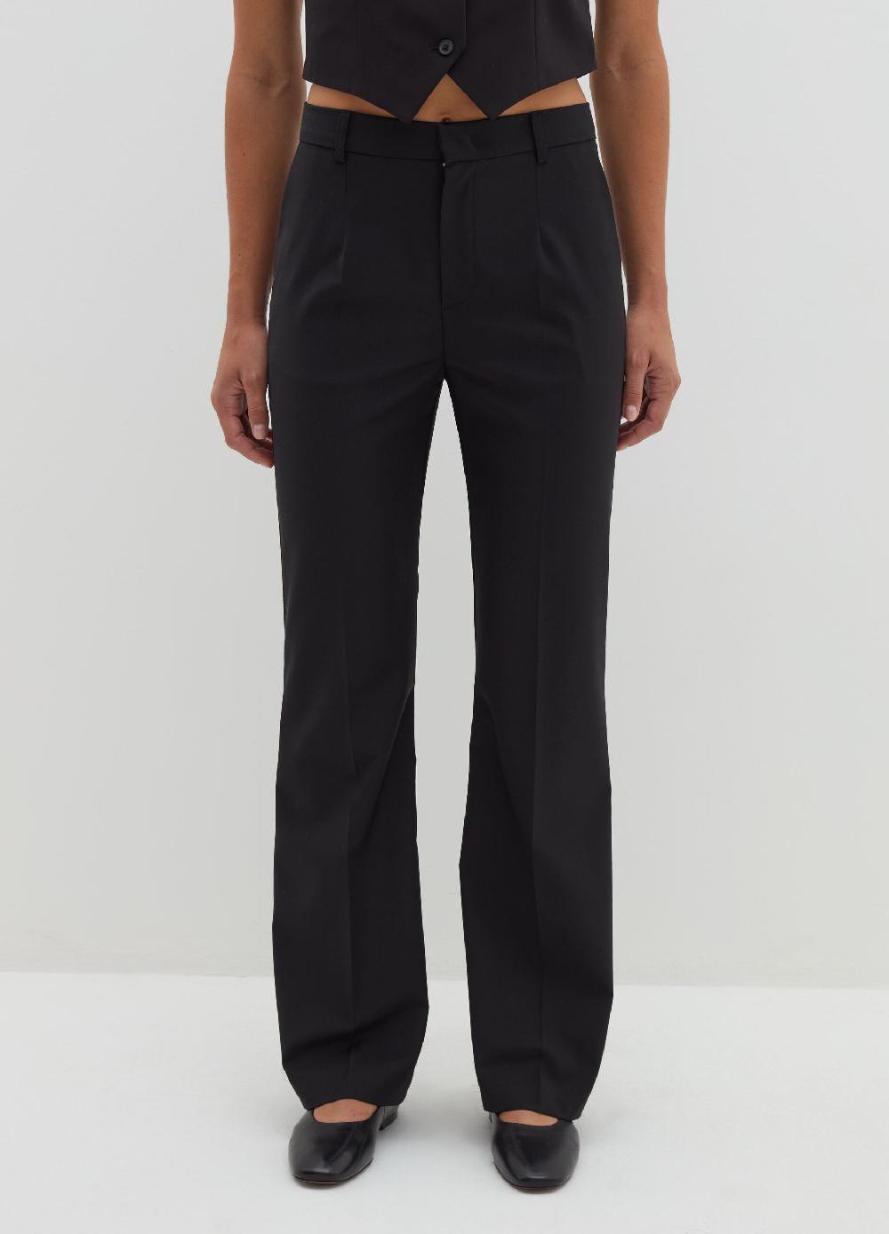 Stefanel Pantalone Straight Fit In Fresco Lana