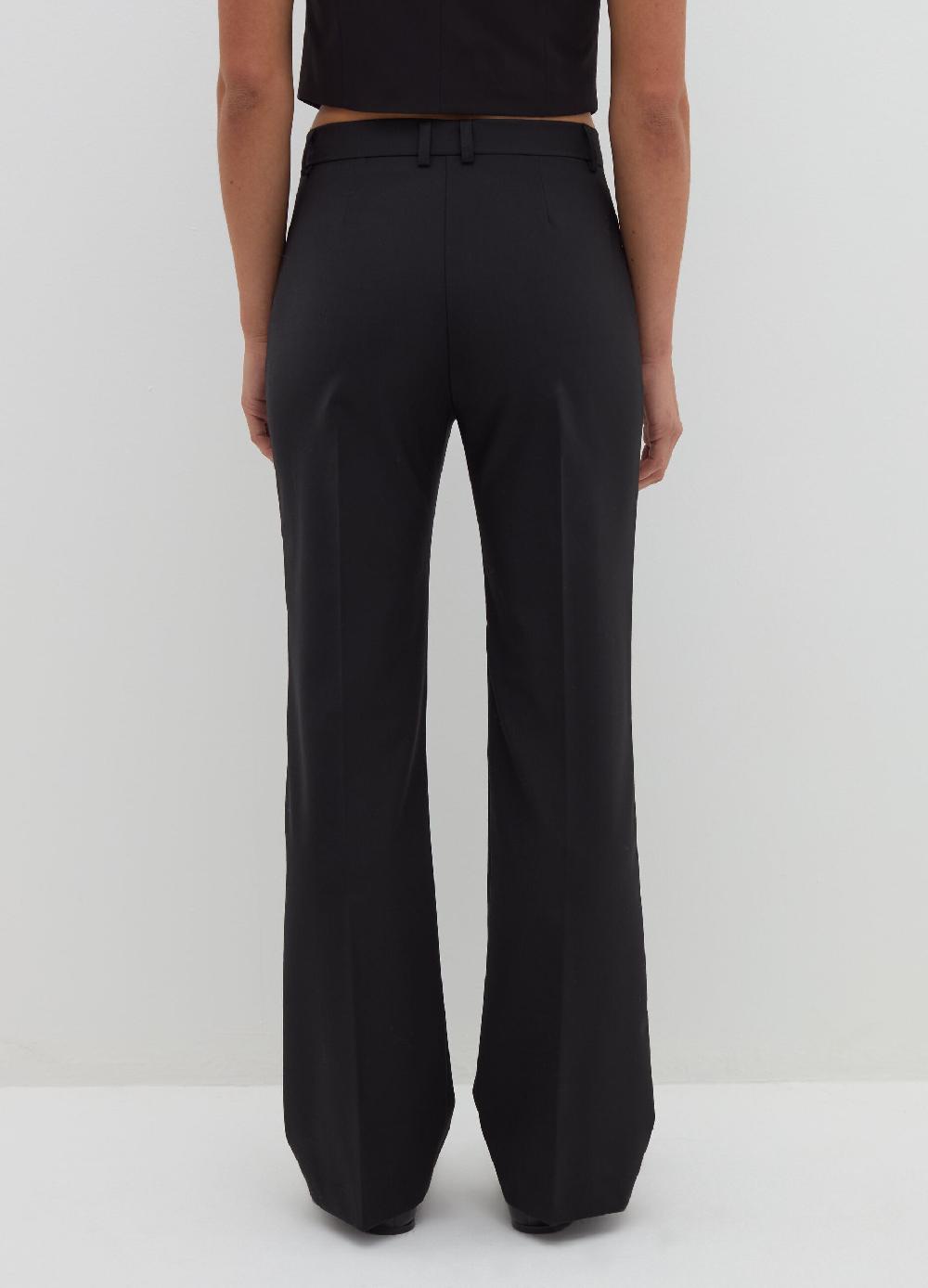 Stefanel Pantalone Straight Fit In Fresco Lana