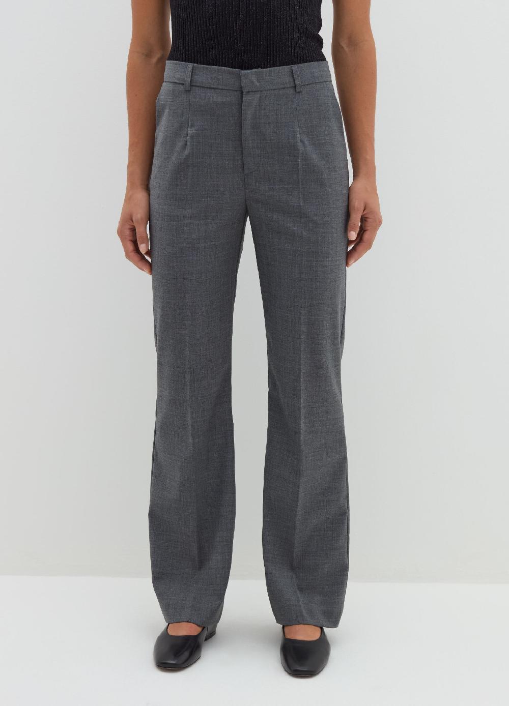 Stefanel Pantalone Straight Fit In Fresco Lana