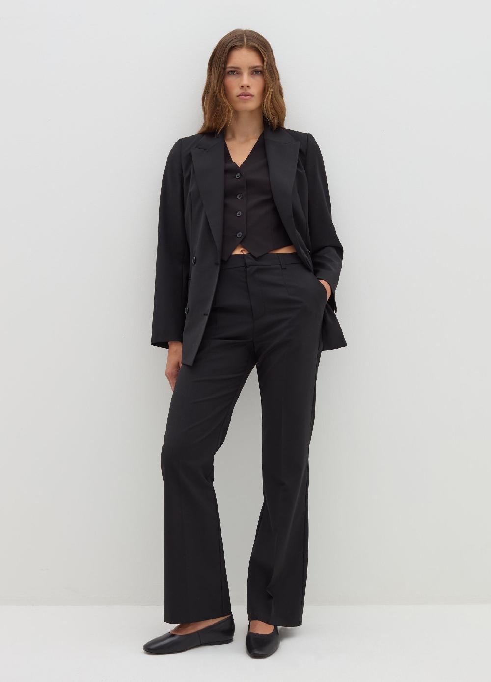 Stefanel Pantalone straight fit in fresco lana
