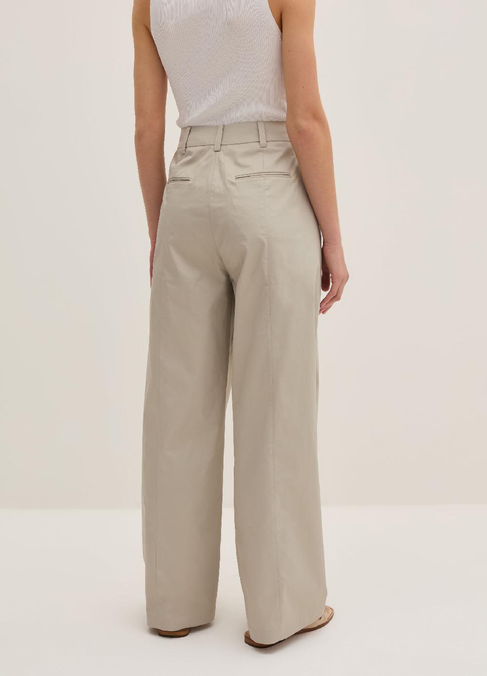 Stefanel Pantalone Straight Fit In Satin