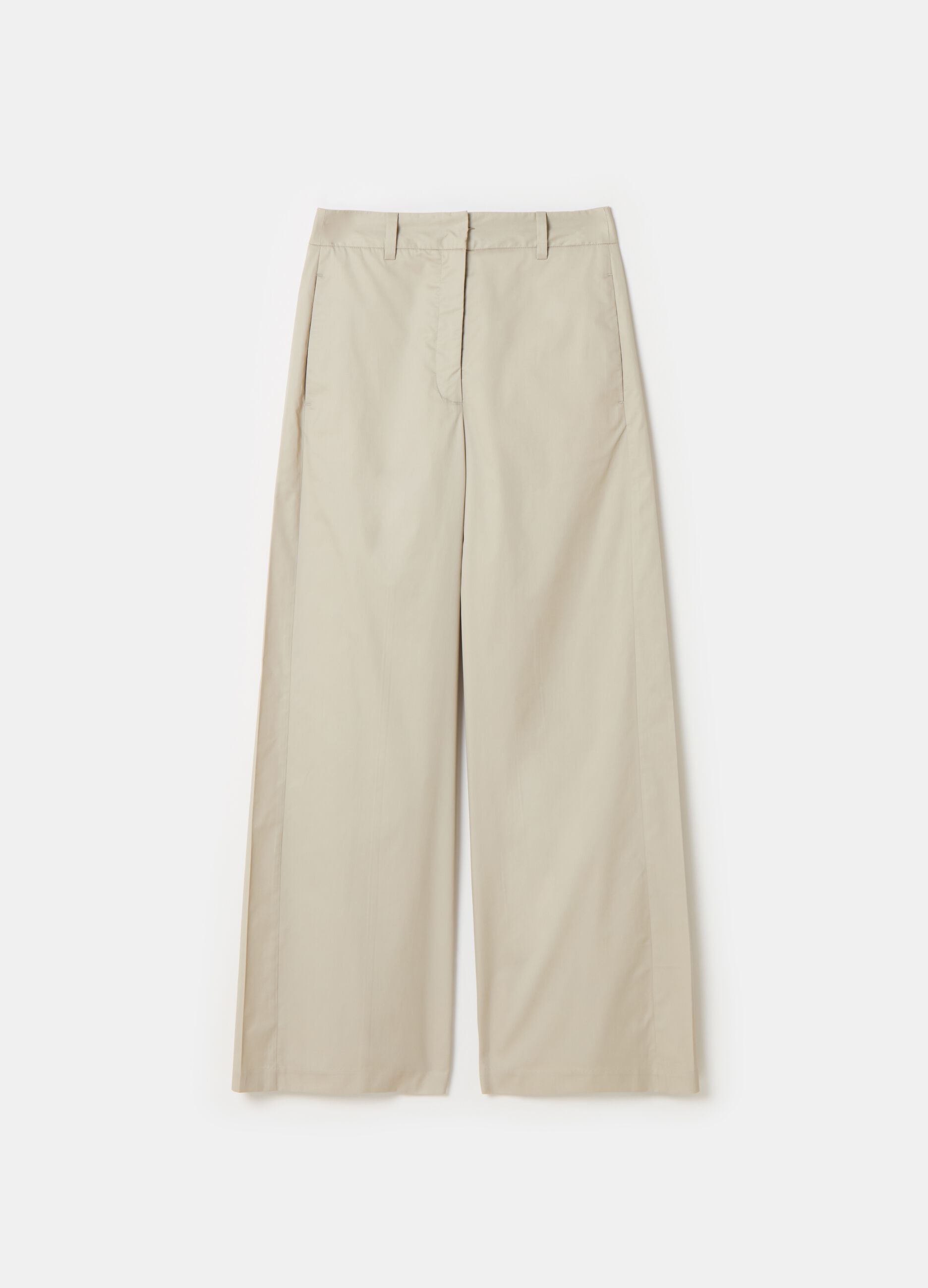 Stefanel Pantalone Straight Fit In Satin