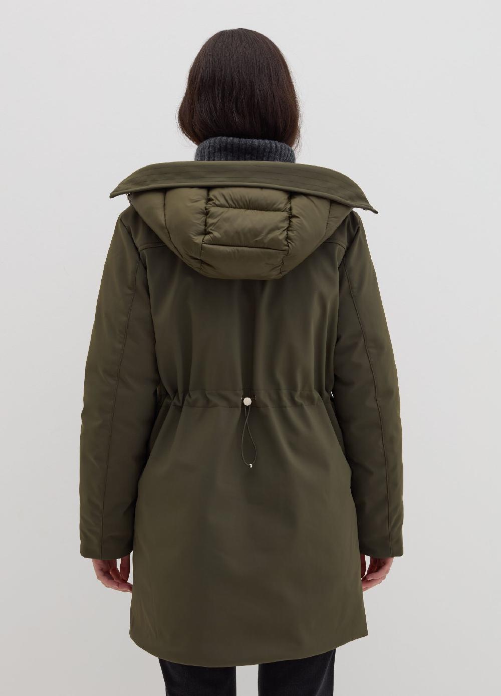 Stefanel Parka In Tessuto Tecnico Con Cappuccio