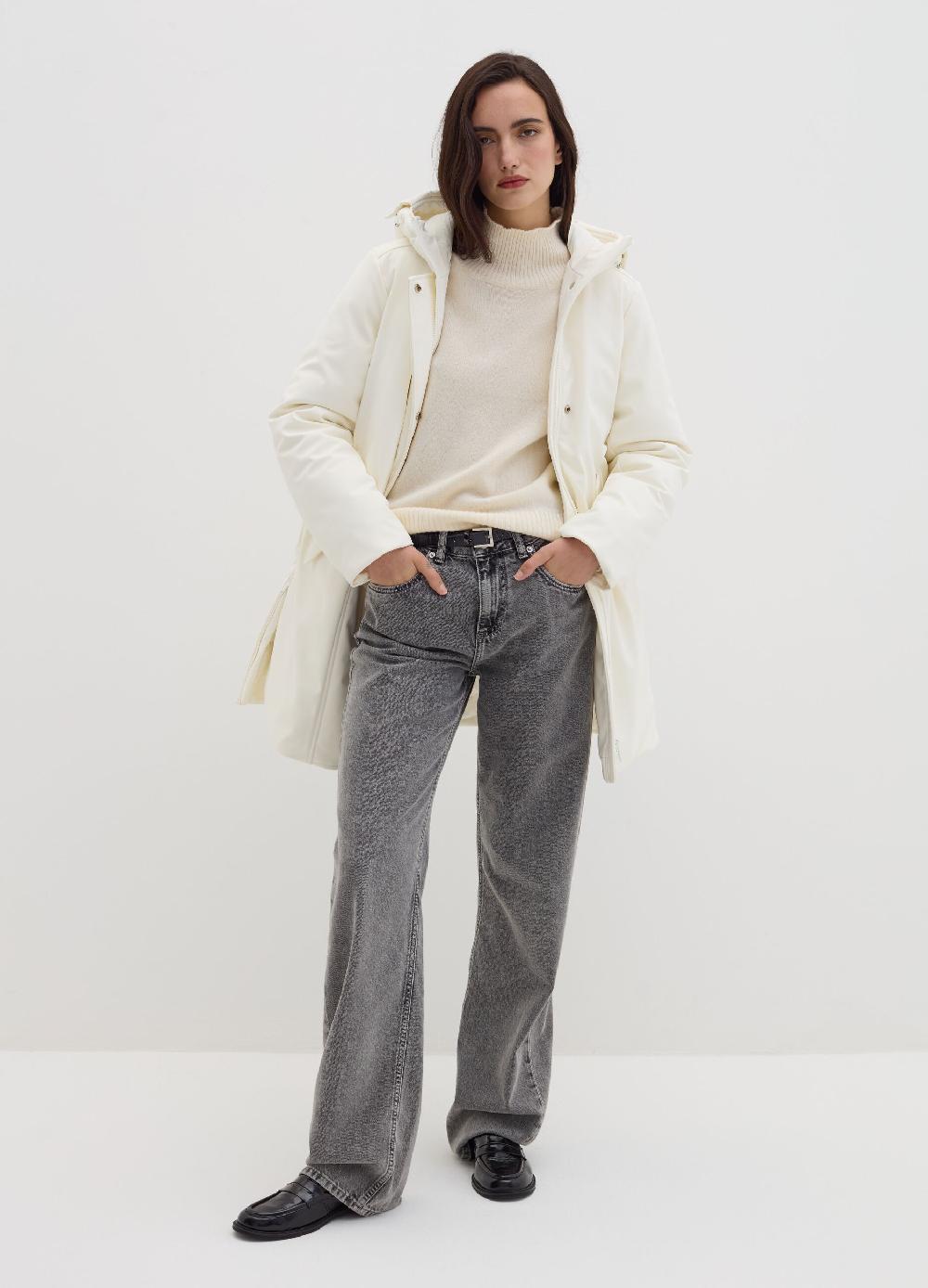 Stefanel Parka in tessuto tecnico con cappuccio