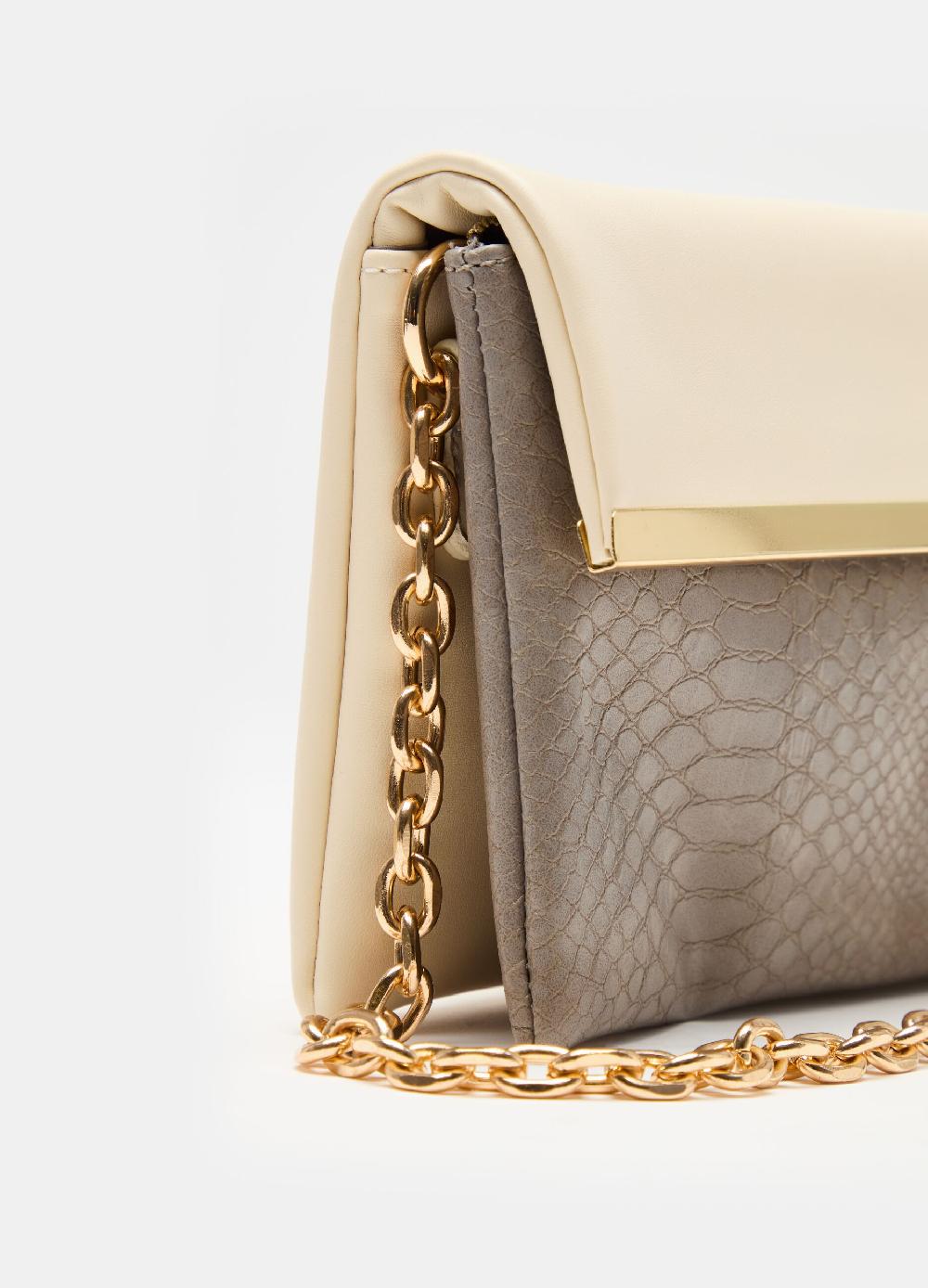 Stefanel Pochette Rettangolare Bicolore