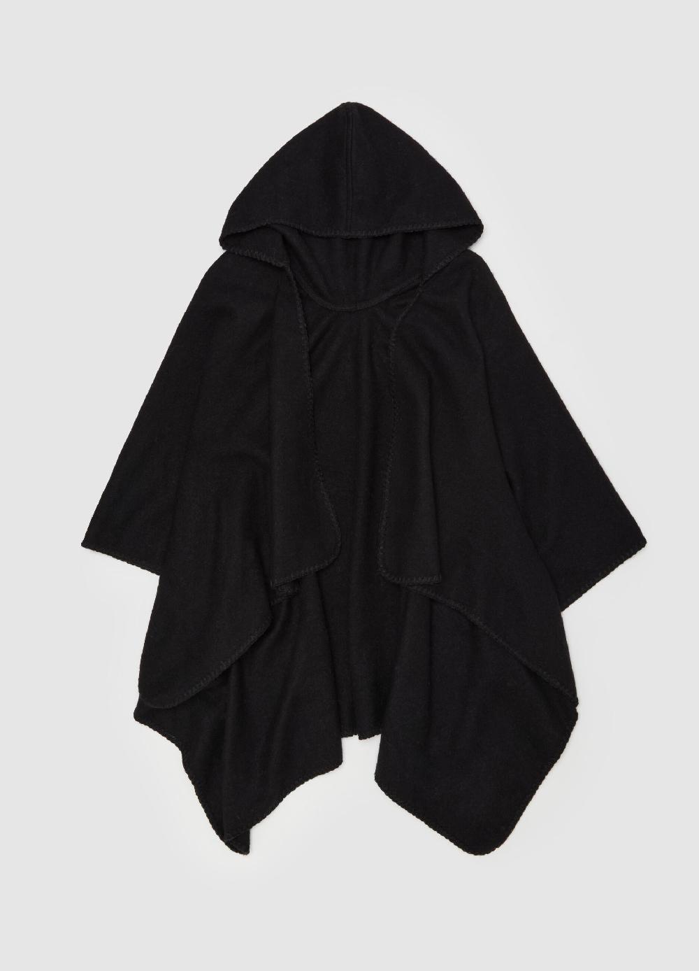 Stefanel Poncho Aperto Con Cappuccio